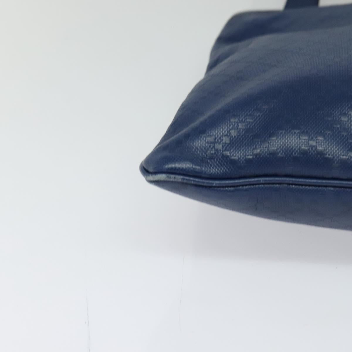 Gucci Zip Top Messenger Bag Diamante Leather Blue Leather Shoulder Bag Bag