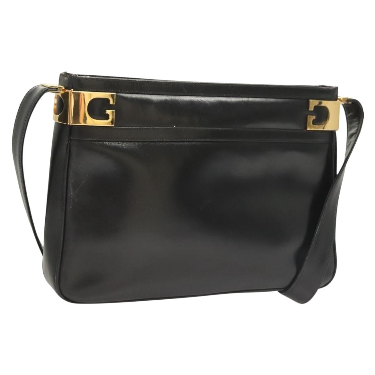 Gucci Shoulder Bag Leather Black Leather Shoulder Bag Bag