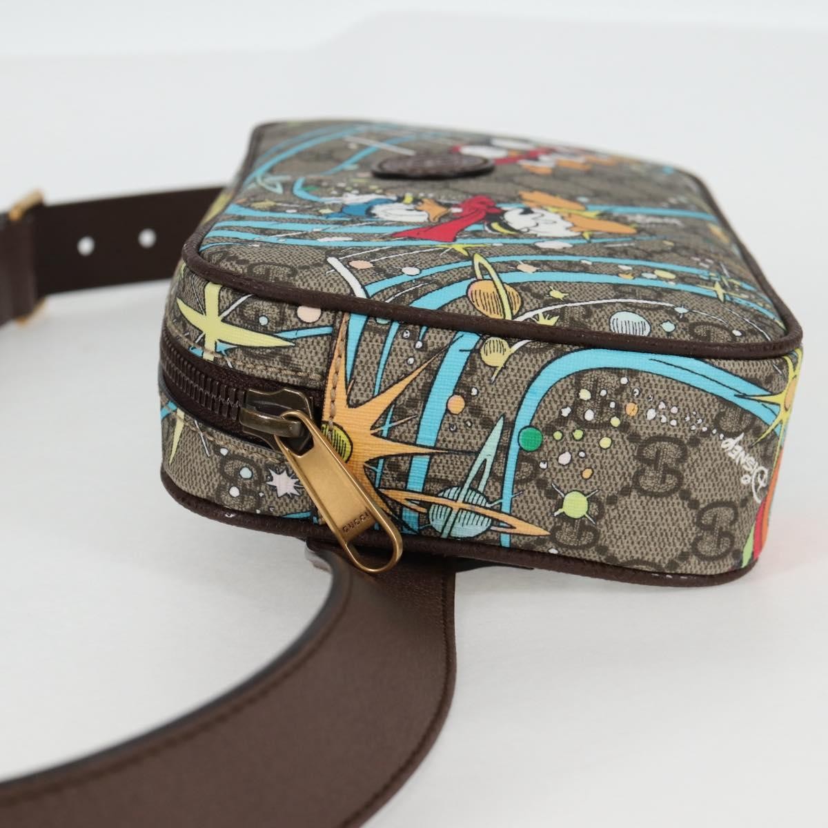 Gucci Disney Donald Duck Belt Bag Printed Gg Coated Canvas Beige Pvc Shoulder Bag Bag