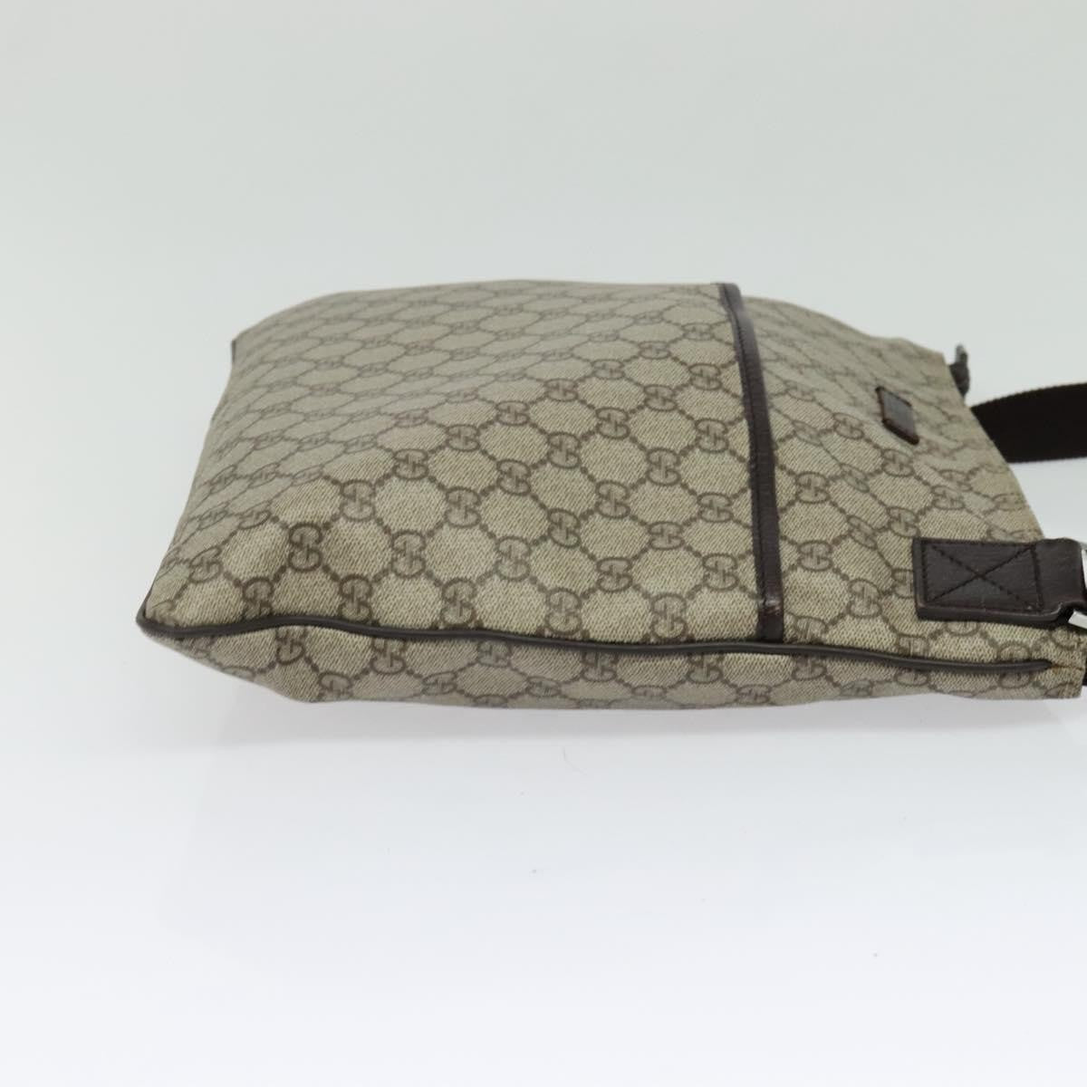 Gucci Zip Top Messenger Bag Gg Coated Canvas Beige Canvas Shoulder Bag Bag