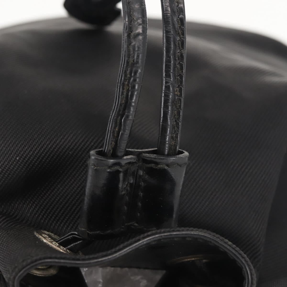 Gucci Bamboo Bucket Bag Nylon And Leather Black Nylon Bag