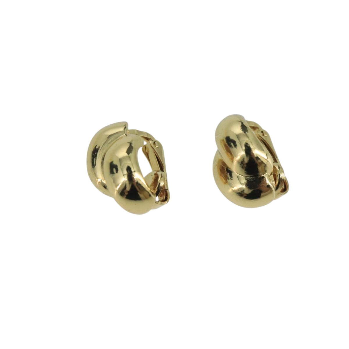 Dior Jewelry Christian Round Clip-On Earrings With Crystals And Metal Gold