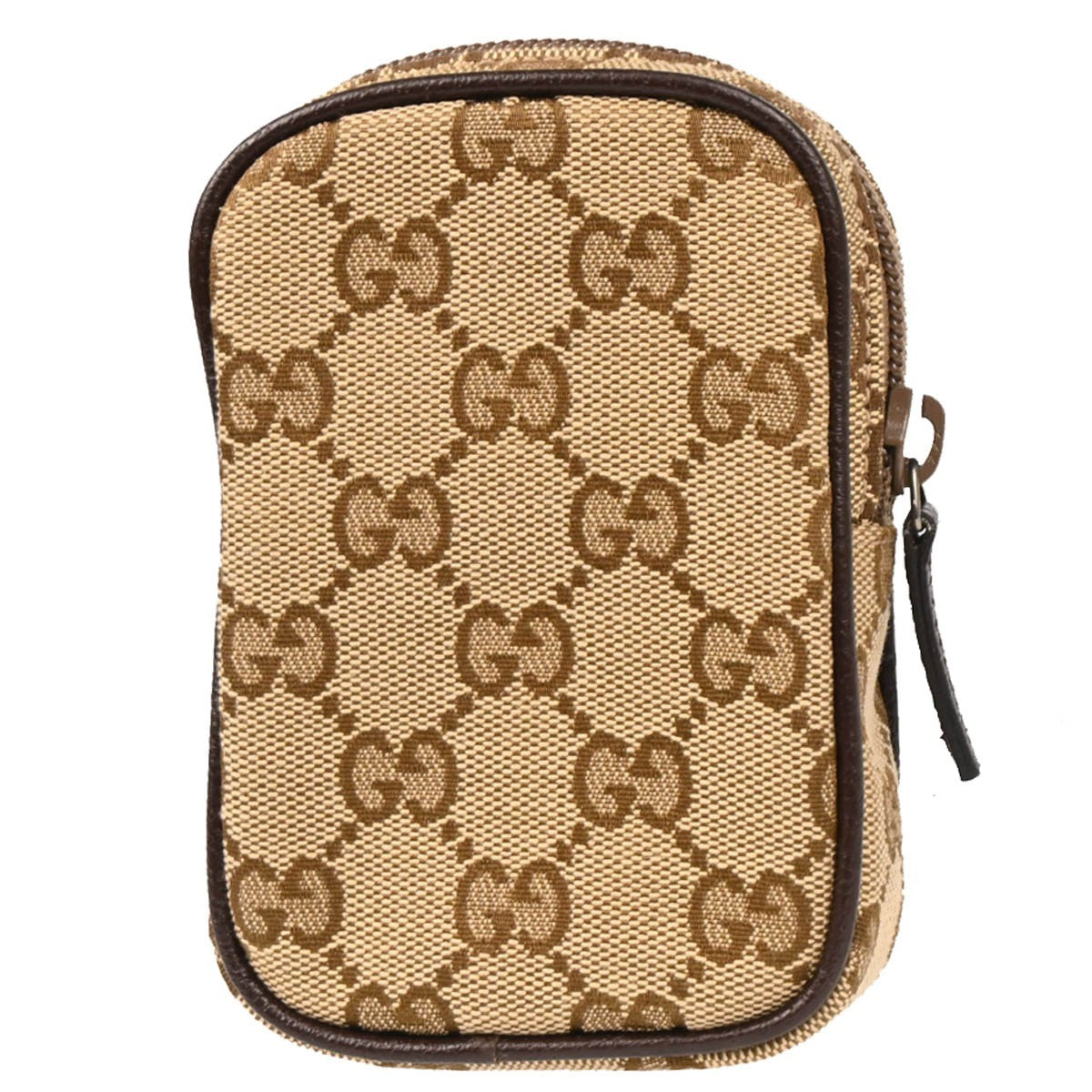 Gucci Gg Marmont Cigarette Case Matelasse Leather Beige Canvas Clutche & Pouche Bag