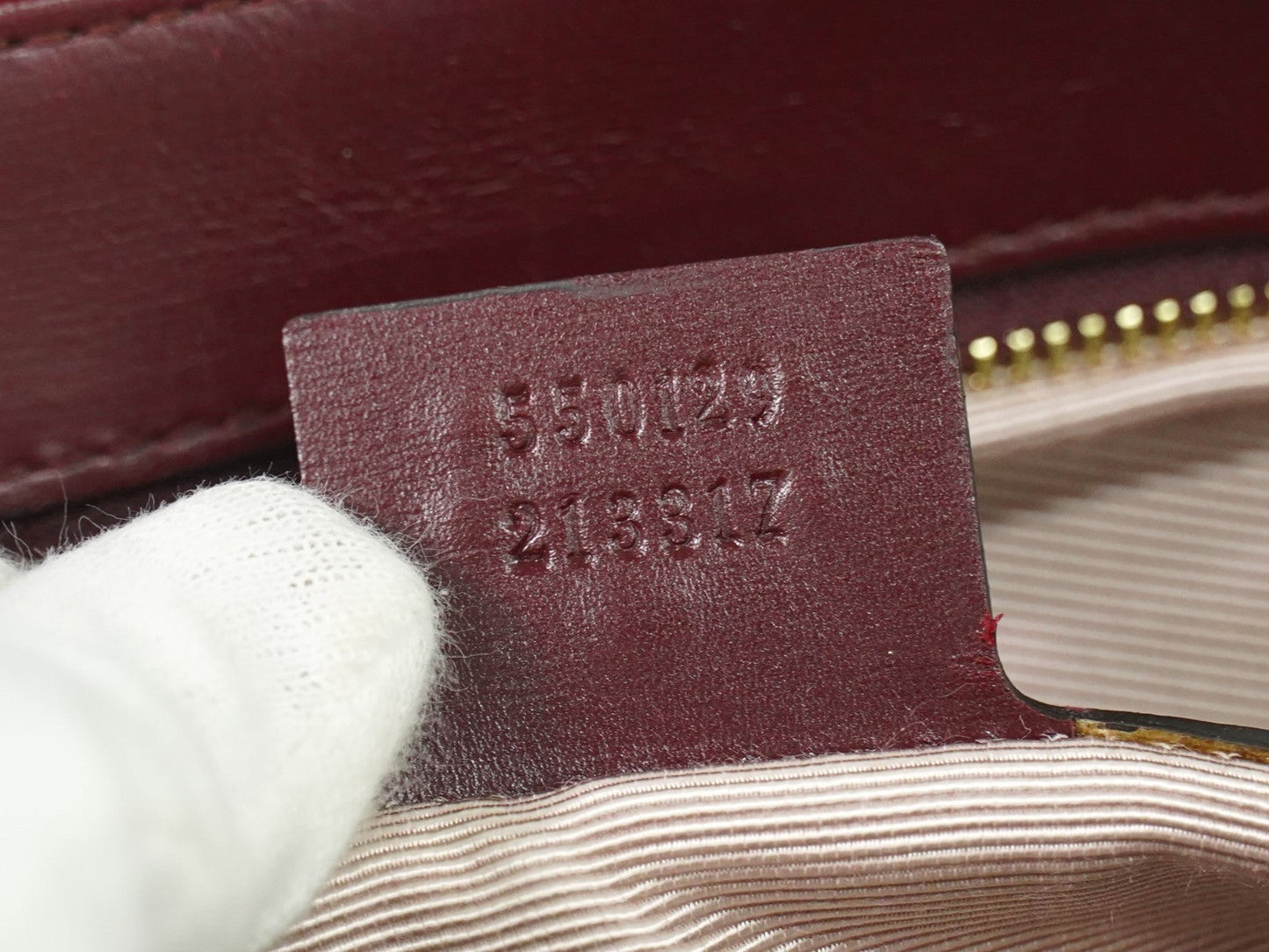 Gucci Arli Shoulder Bag Leather Burgundy Leather Bag