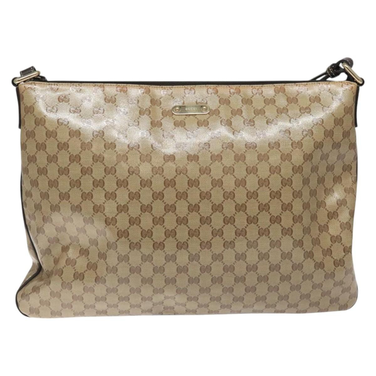 Gucci Flap Messenger Bag (Outlet) Gg Coated Canvas Beige Canvas Shoulder Bag Bag