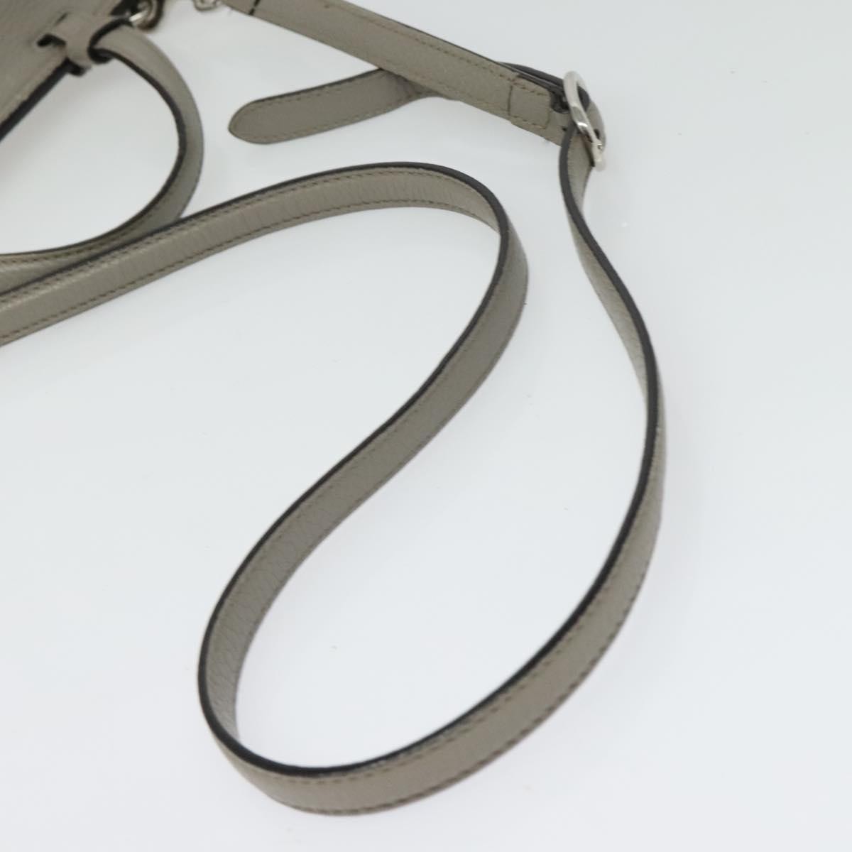 Gucci Bamboo Daily Top Handle Bag Leather Gray Leather Bag