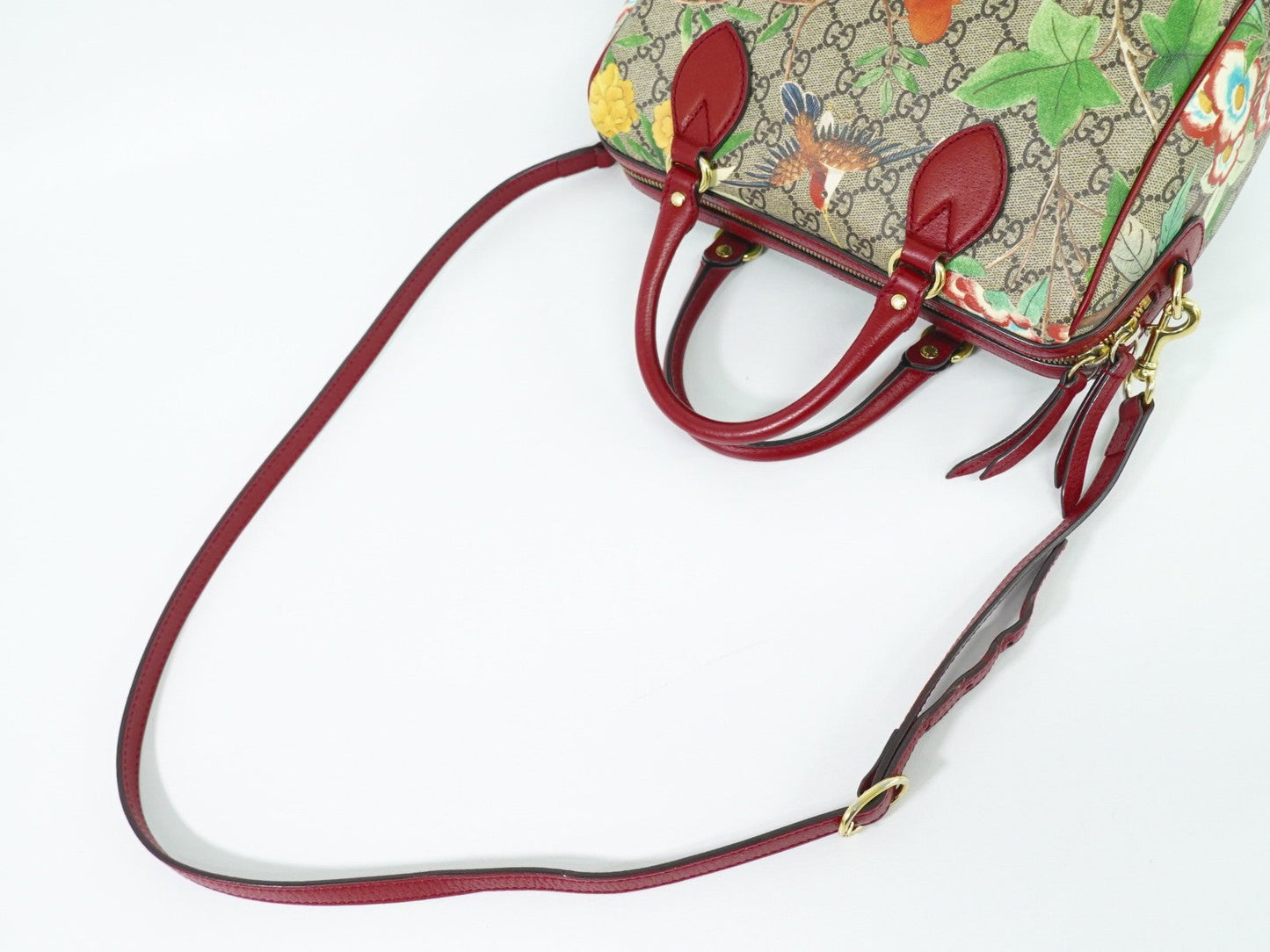 Gucci Convertible Boston Bag Tian Print Gg Coated Canvas Multicolour Canvas Handbag