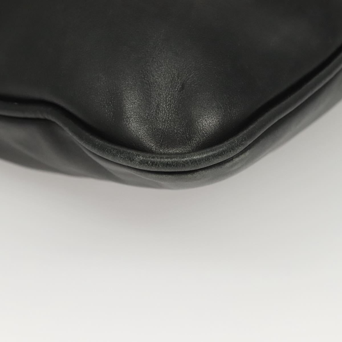 Gucci Bamboo Shoulder Bag Leather Black Leather Handbag
