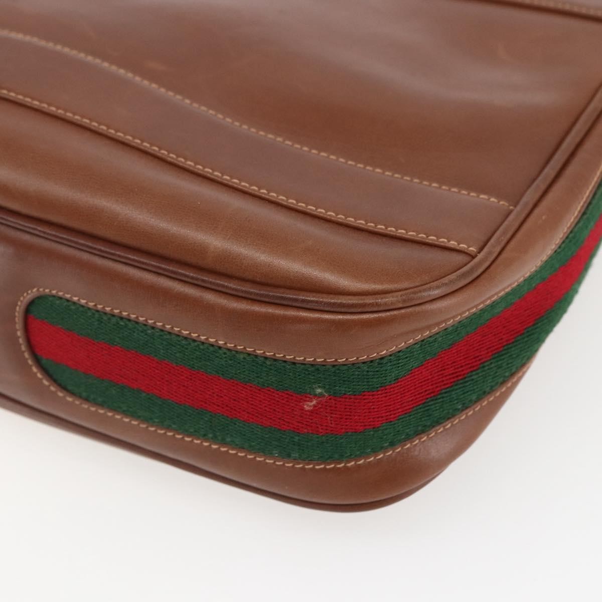 Gucci Sherry Line Shoulder Bag Leather Brown Leather Shoulder Bag Bag