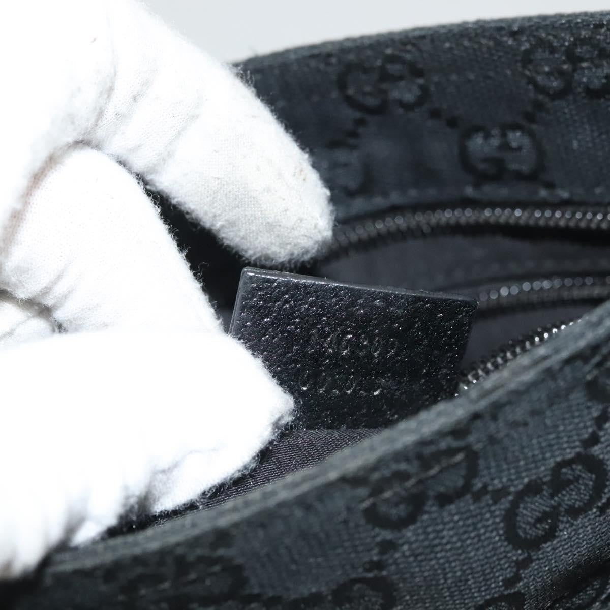 Gucci Web Strap Zip Messenger Bag Gg Canvas Black Canvas Shoulder Bag Bag