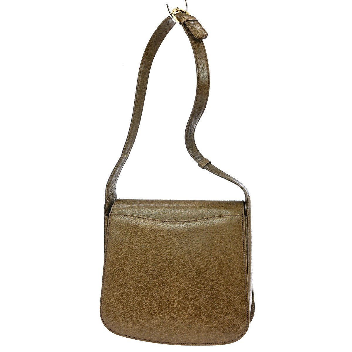 Gucci G Logo Shoulder Bag Leather Brown Leather Shoulder Bag Bag