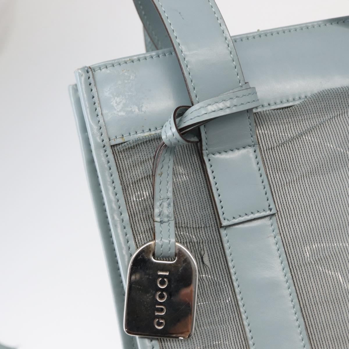 Gucci Tote Leather Blue Leather Tote Bag Bag