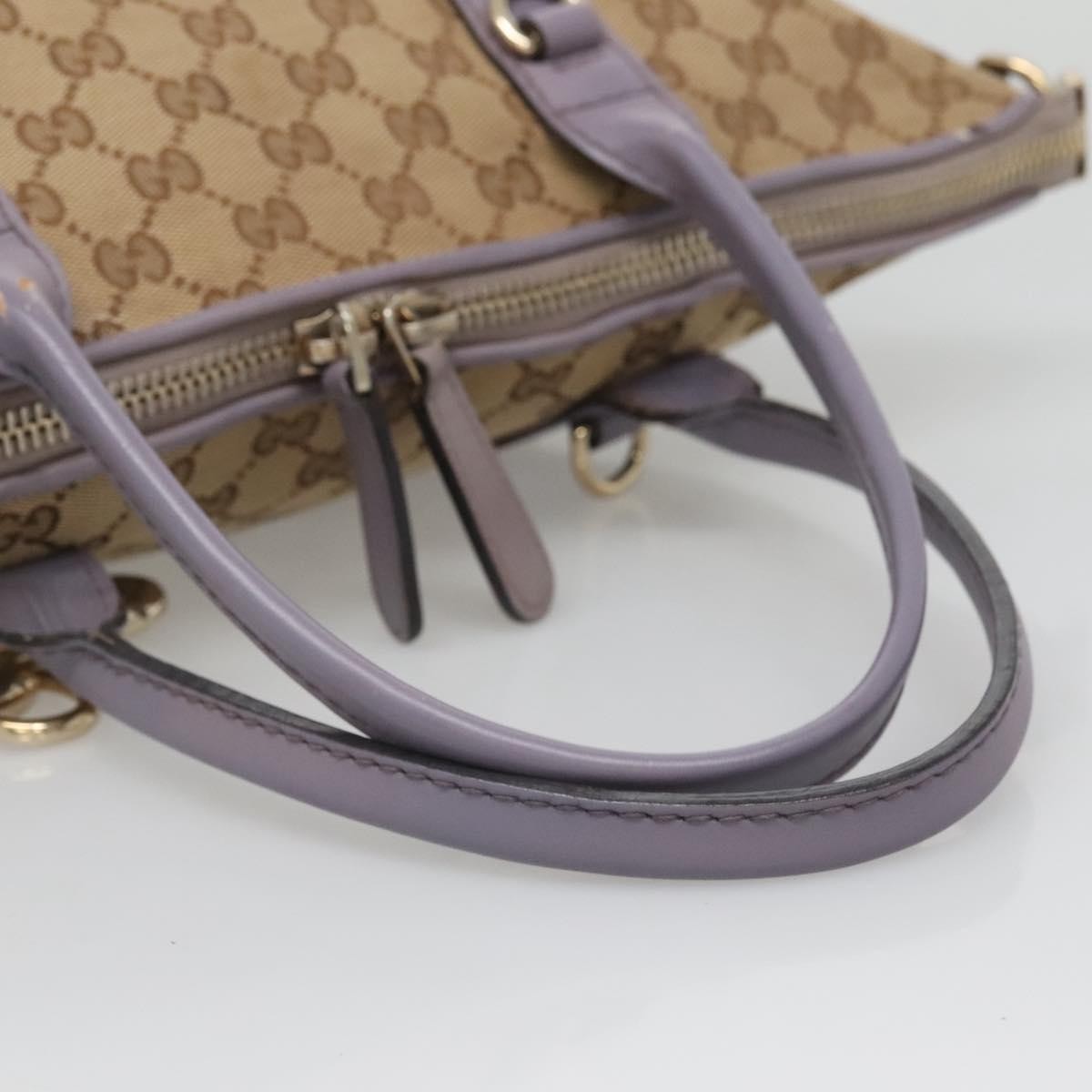Gucci Convertible Belted Tote Gg Canvas With Leather Beige Canvas Tote Bag Bag