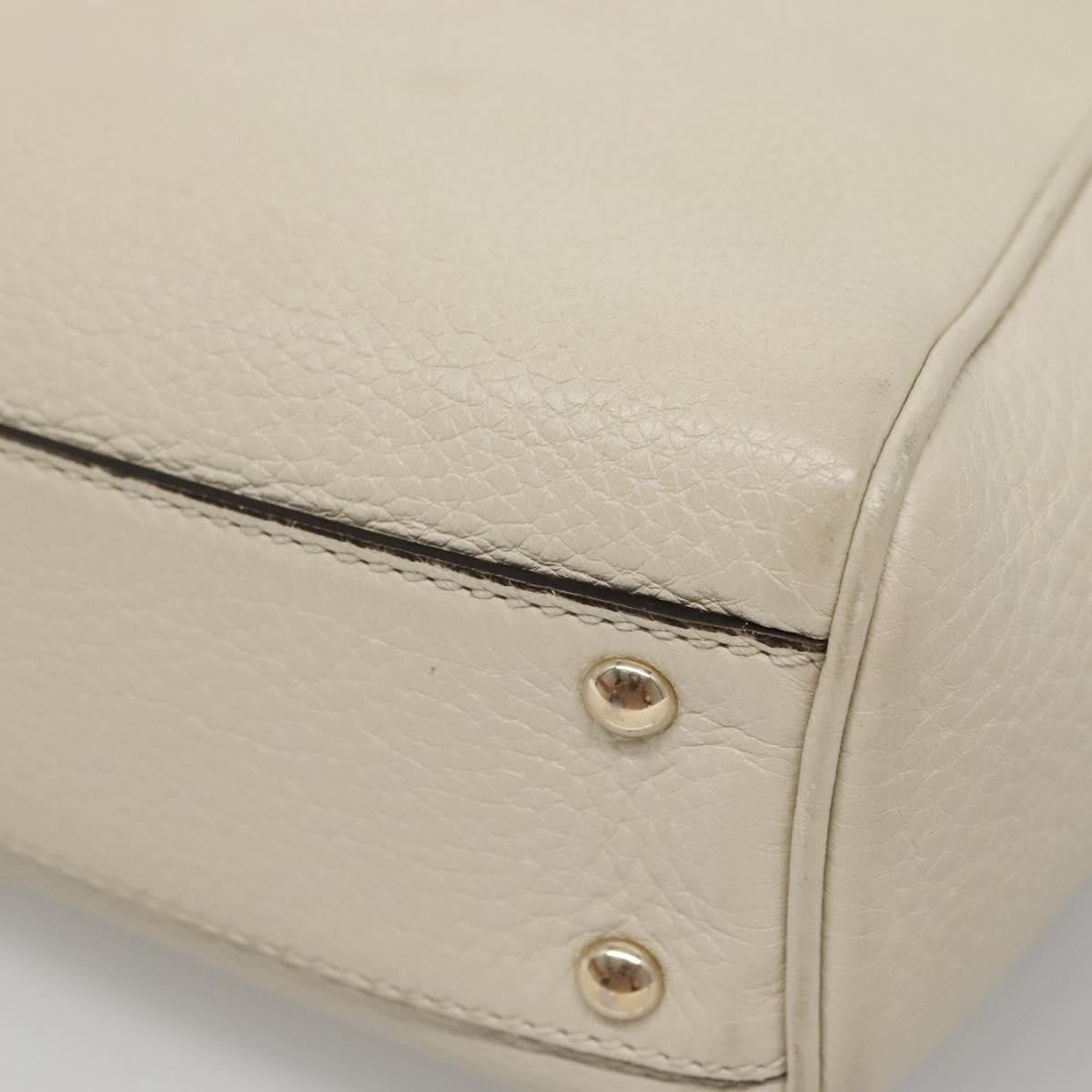 Gucci Bamboo Shopper Bag Leather White Leather Bag
