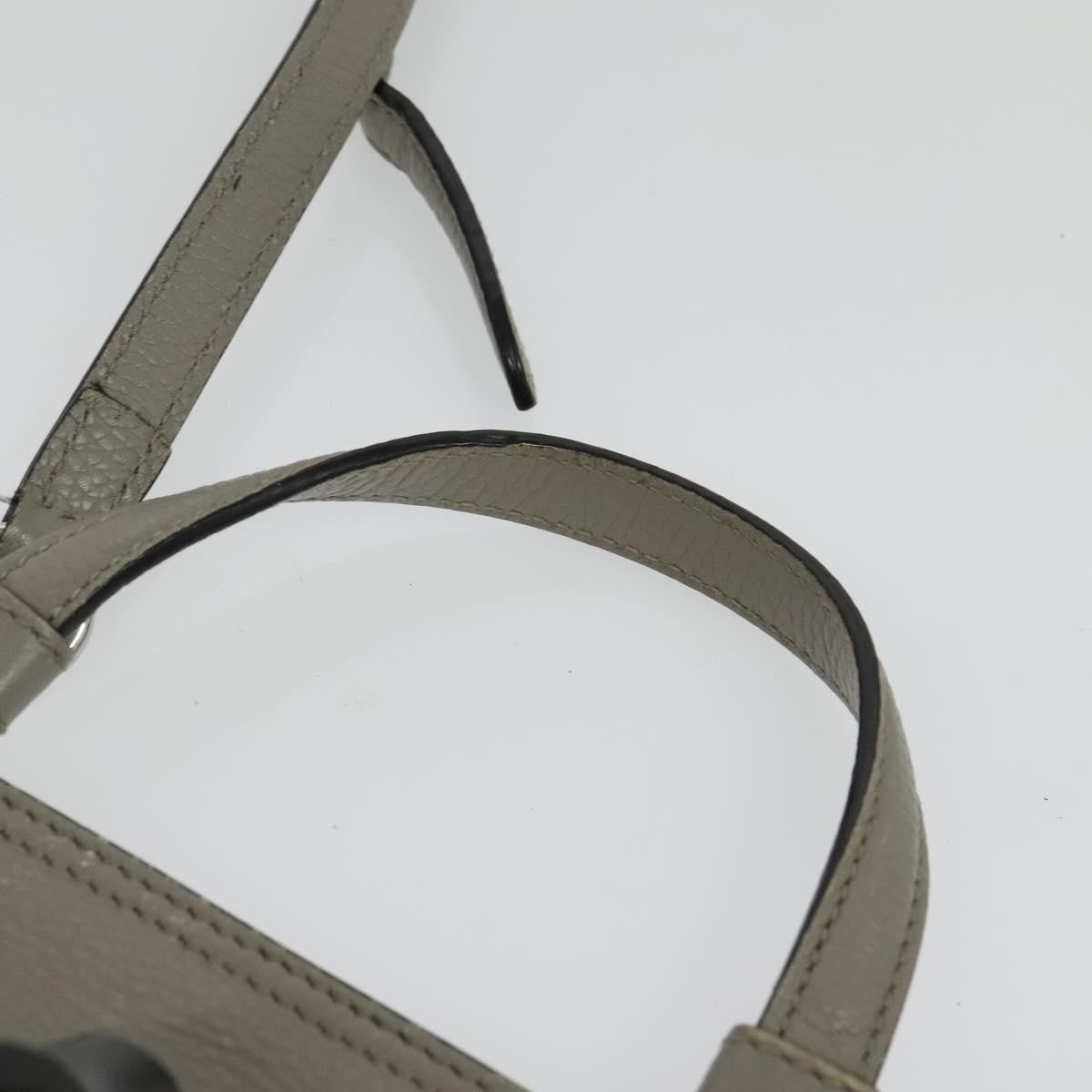 Gucci Bamboo Daily Top Handle Bag Leather Gray Leather Bag