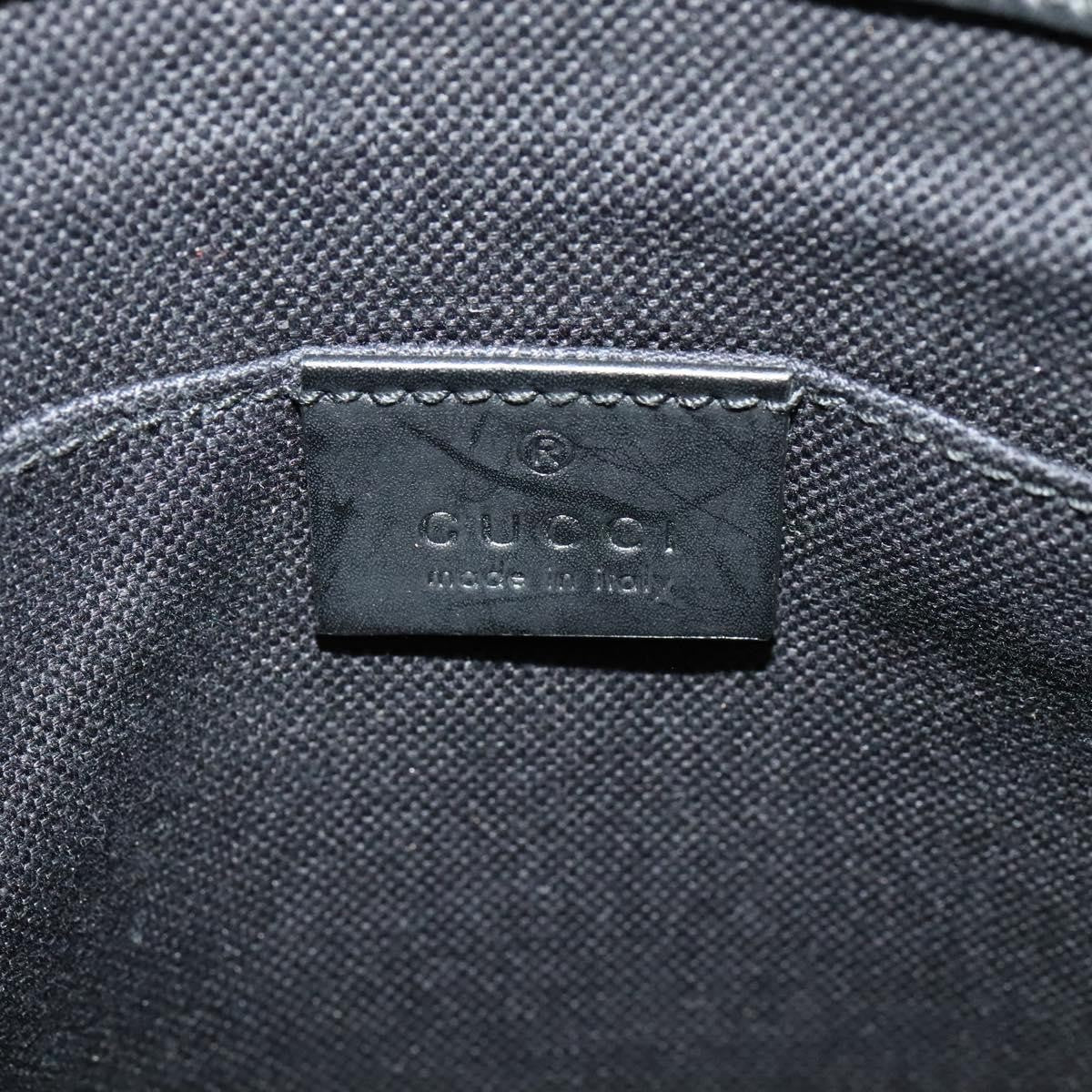 Gucci Web Strap Front Zip Messenger Bag Gg Coated Canvas Black Canvas Bag