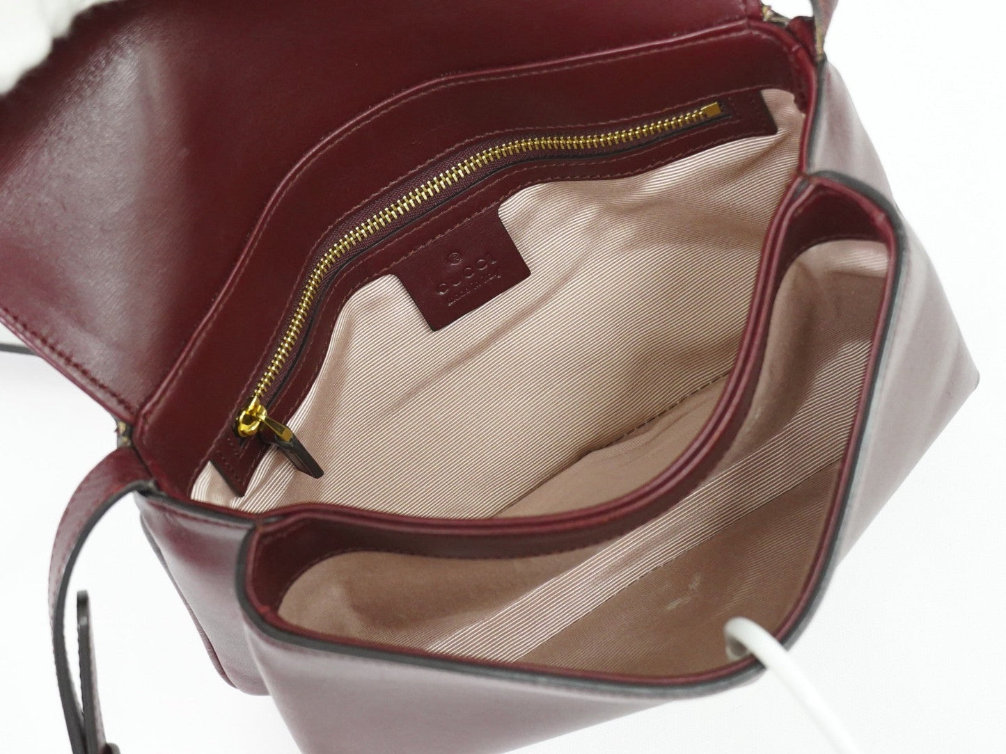 Gucci Arli Shoulder Bag Leather Burgundy Leather Bag