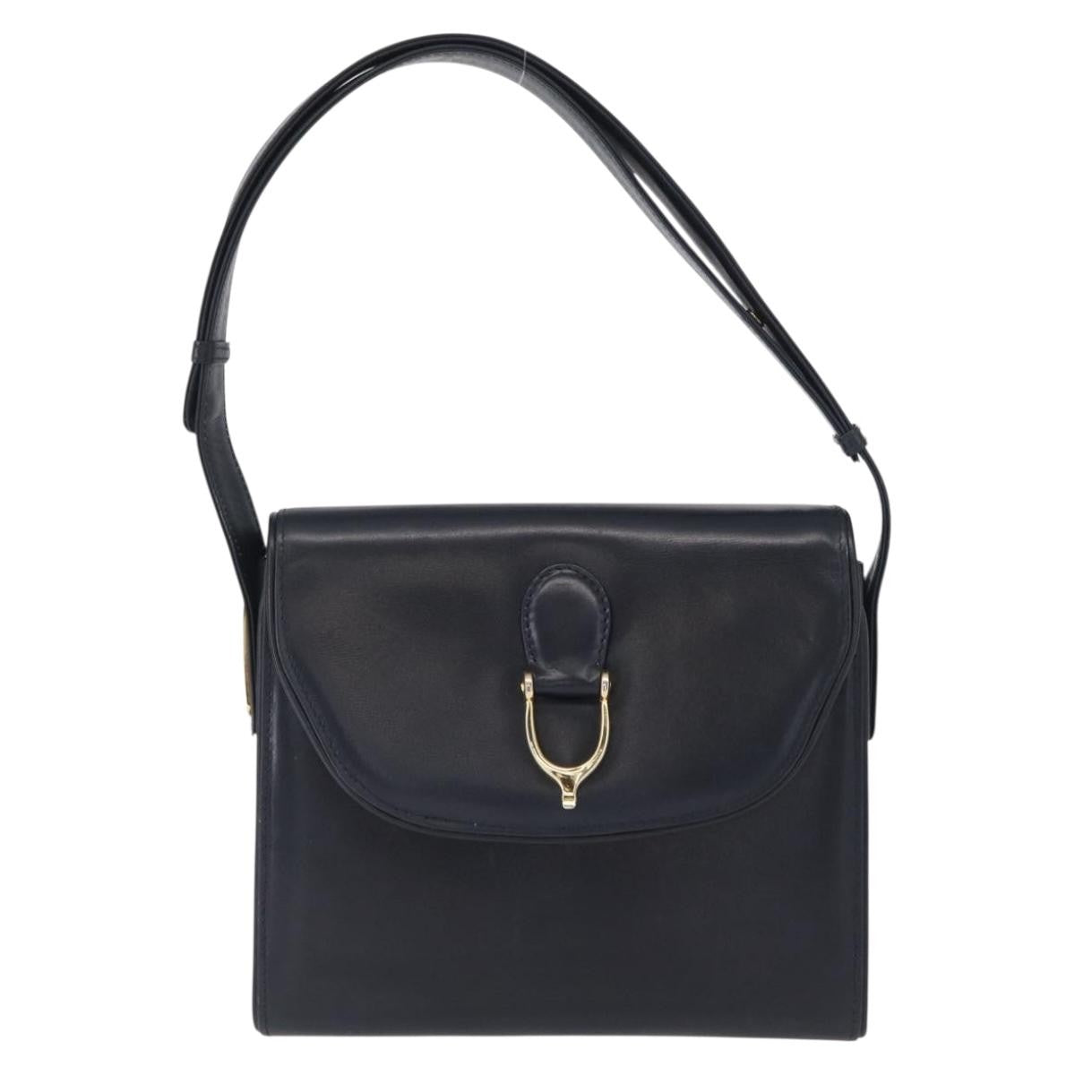 Gucci Shoulder Bag Leather Navy Leather Shoulder Bag Bag
