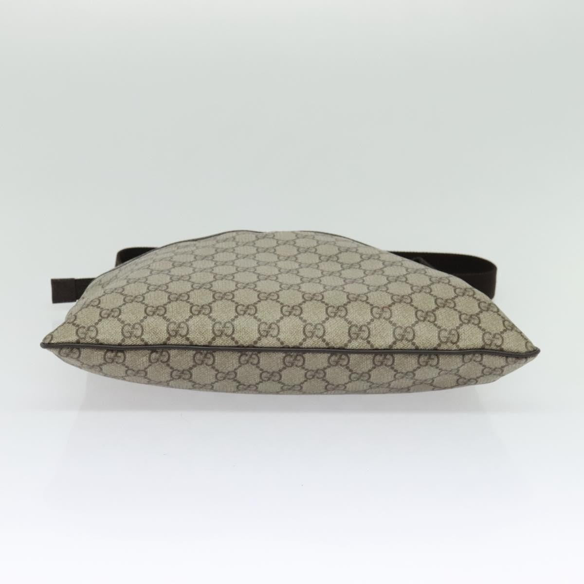 Gucci Zip Top Messenger Bag Gg Coated Canvas Beige Canvas Shoulder Bag Bag