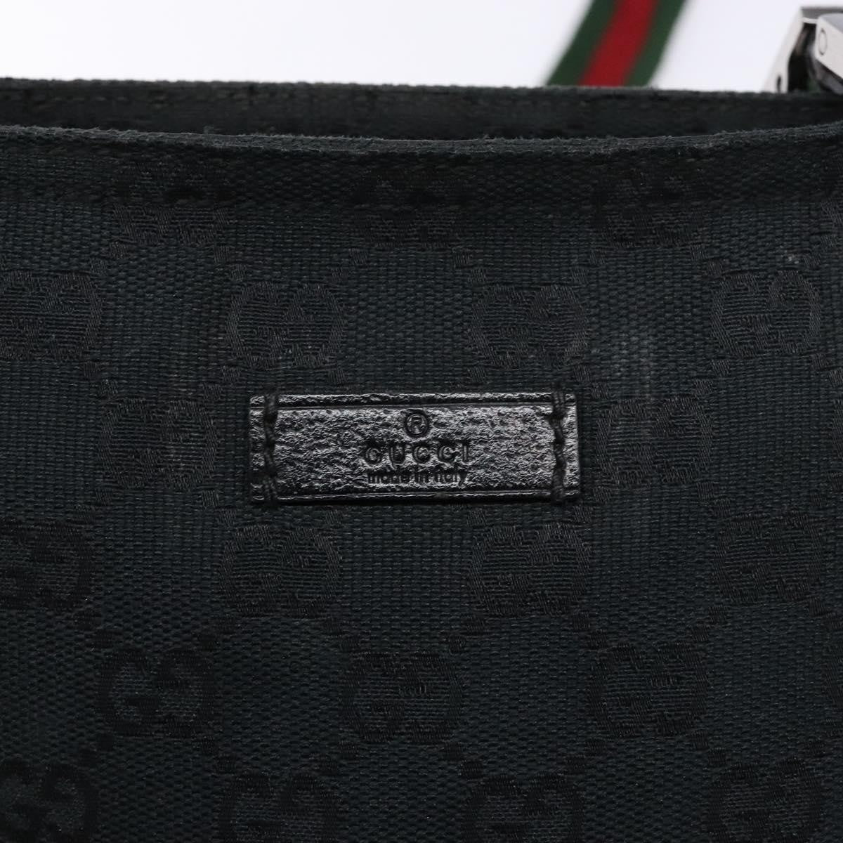 Gucci Web Strap Zip Messenger Bag Gg Canvas Black Canvas Shoulder Bag Bag