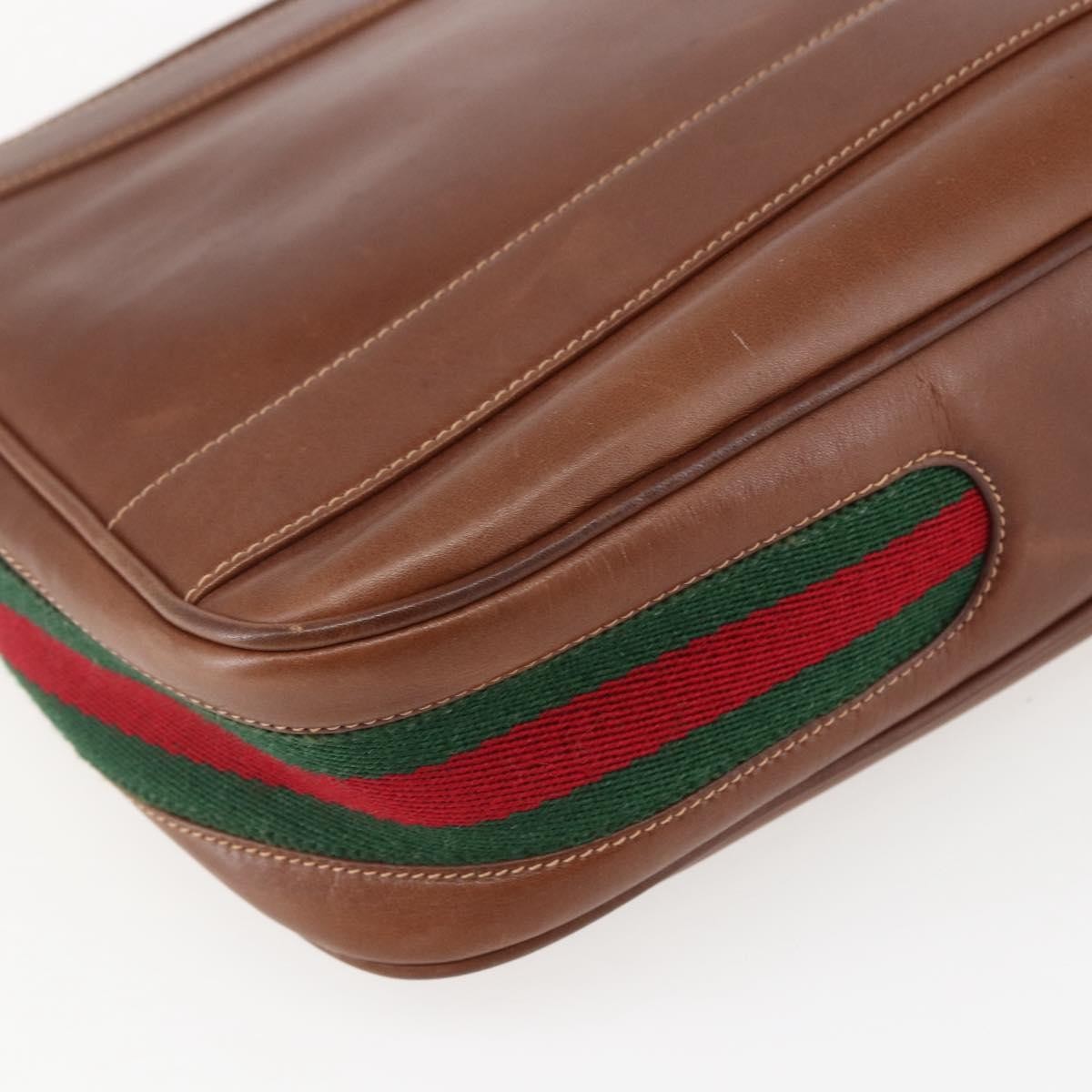 Gucci Sherry Line Shoulder Bag Leather Brown Leather Shoulder Bag Bag