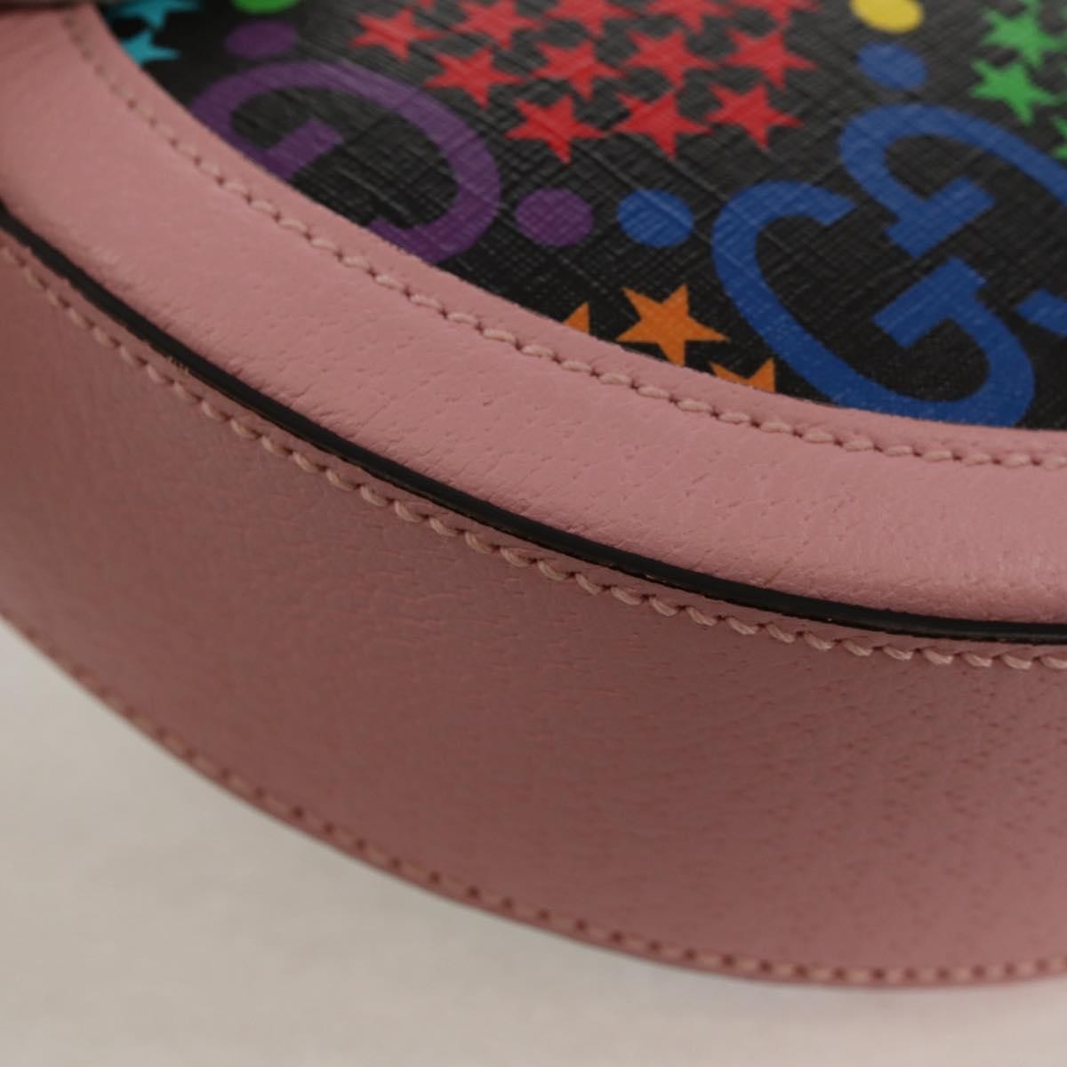 Gucci Round Shoulder Bag Psychedelic Print Gg Coated Canvas Multicolour Canvas Shoulder Bag Bag