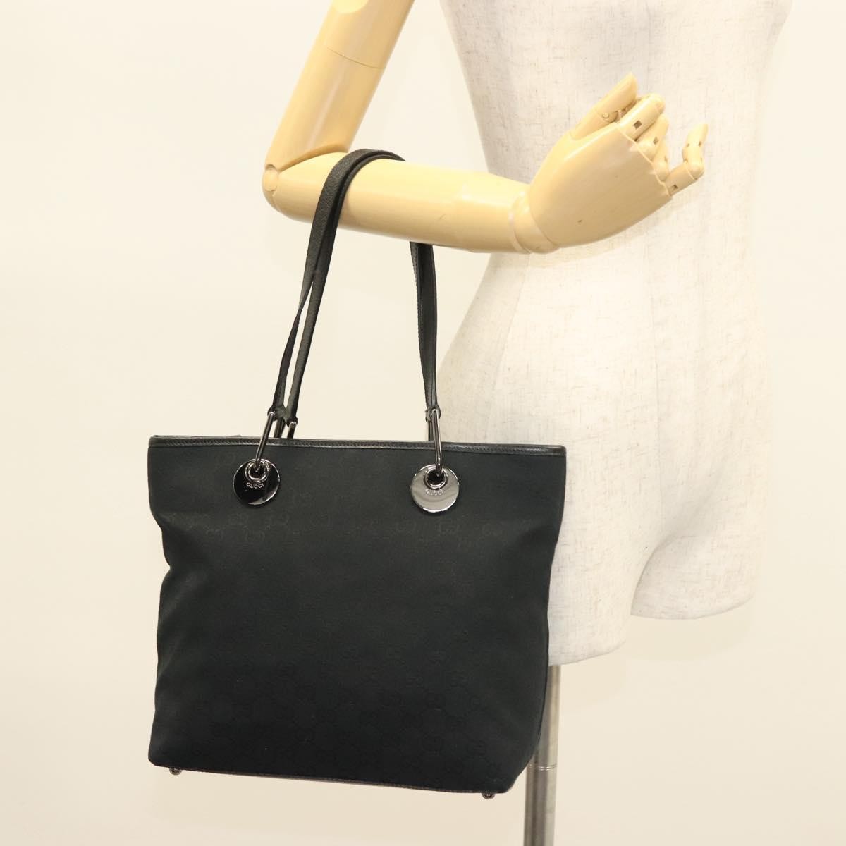 Gucci Eclipse Tote Gg Canvas Black Canvas Tote Bag Bag