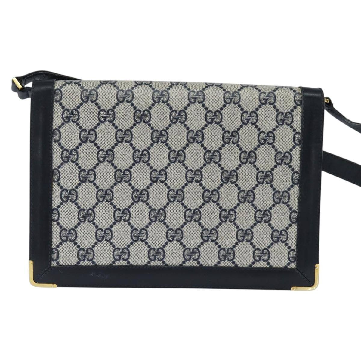 Gucci Gg Supreme Messenger Bag Gg Canvas Navy Pvc Shoulder Bag Bag