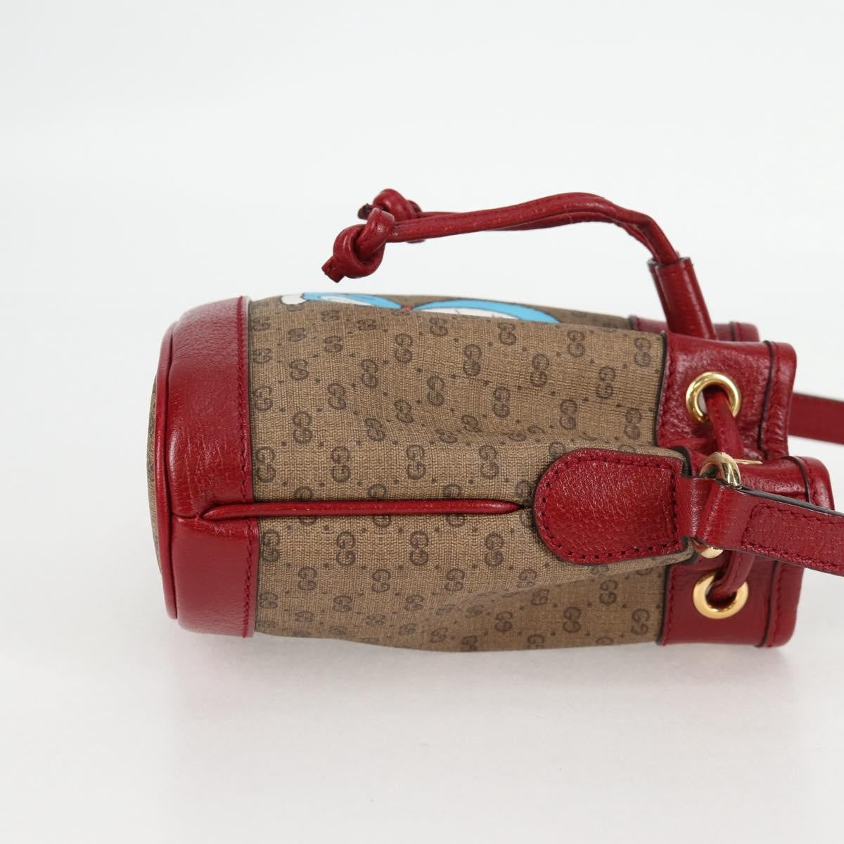 Gucci Doraemon Bucket Bag Printed Mini Gg Coated Canvas Beige Pvc Bag