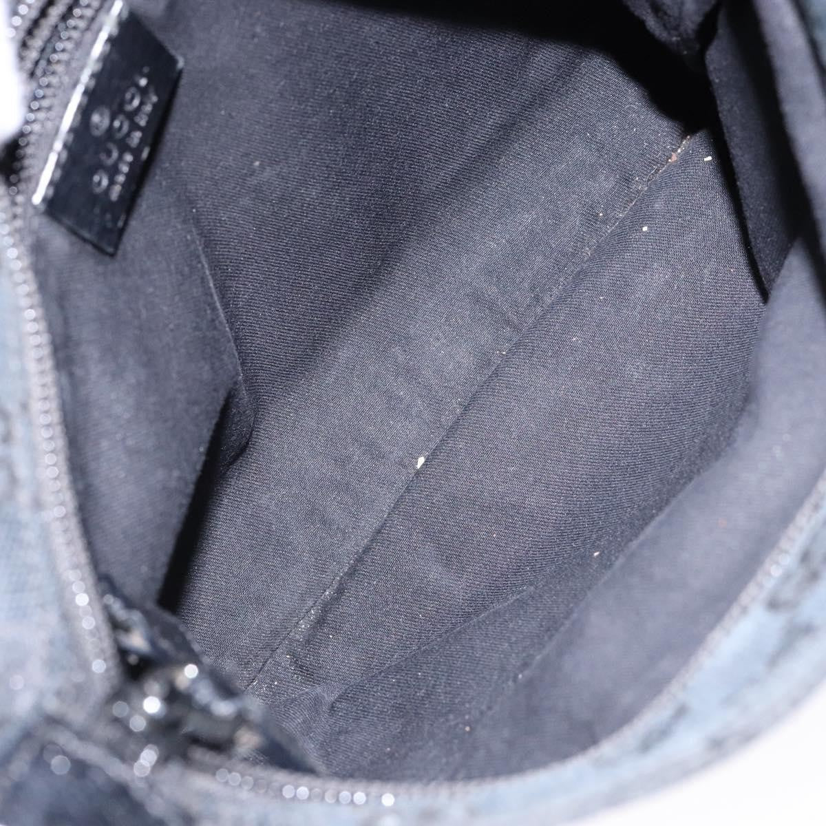 Gucci Web Strap Zip Messenger Bag Gg Canvas Black Canvas Shoulder Bag Bag