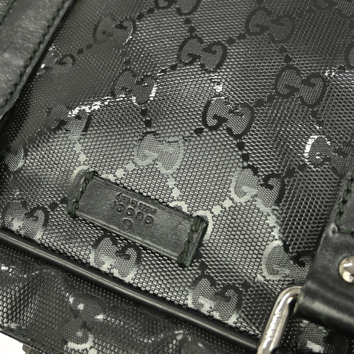 Gucci Convertible Briefcase Gg Imprime Black Canvas Travel Bag Bag