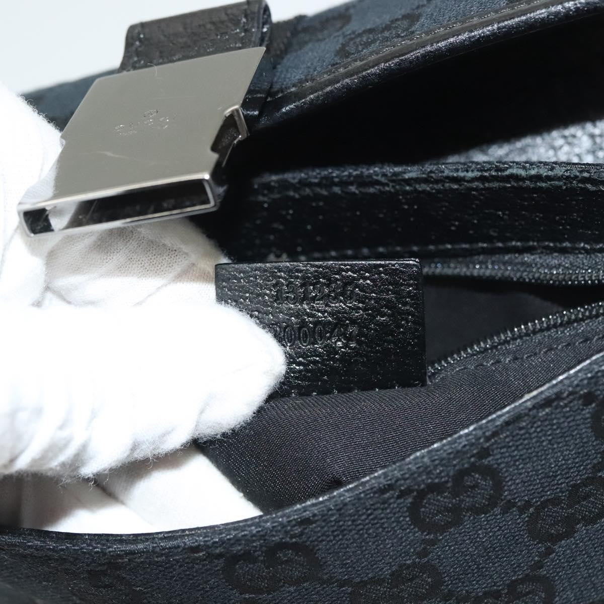 Gucci Buckle Belt Bag Gg Canvas Black Canvas Bag