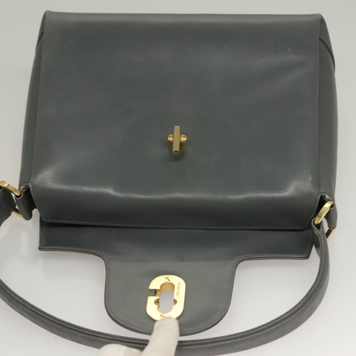 Gucci 1973 Top Handle Bag Leather Gray Leather Handbag