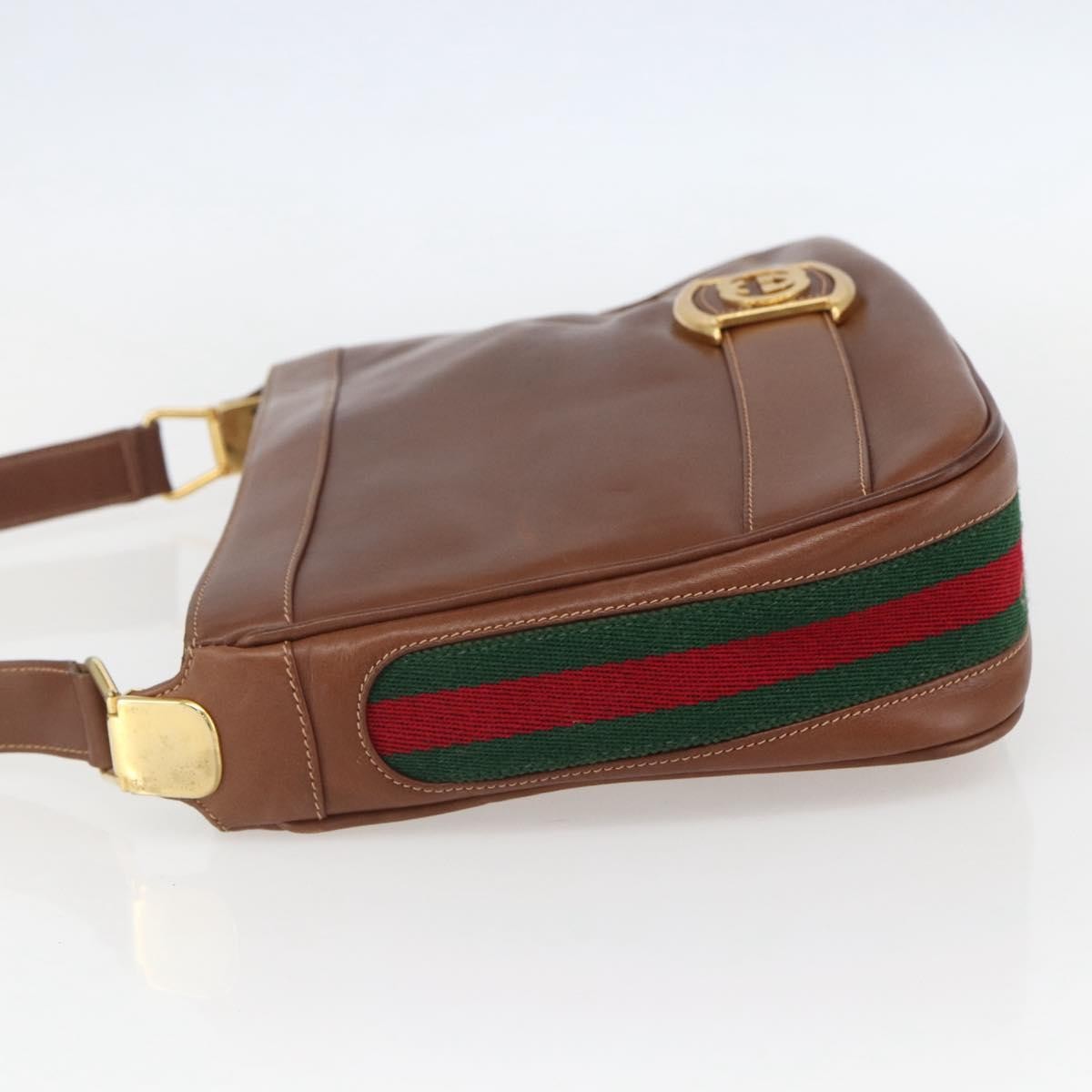 Gucci Sherry Line Shoulder Bag Leather Brown Leather Shoulder Bag Bag
