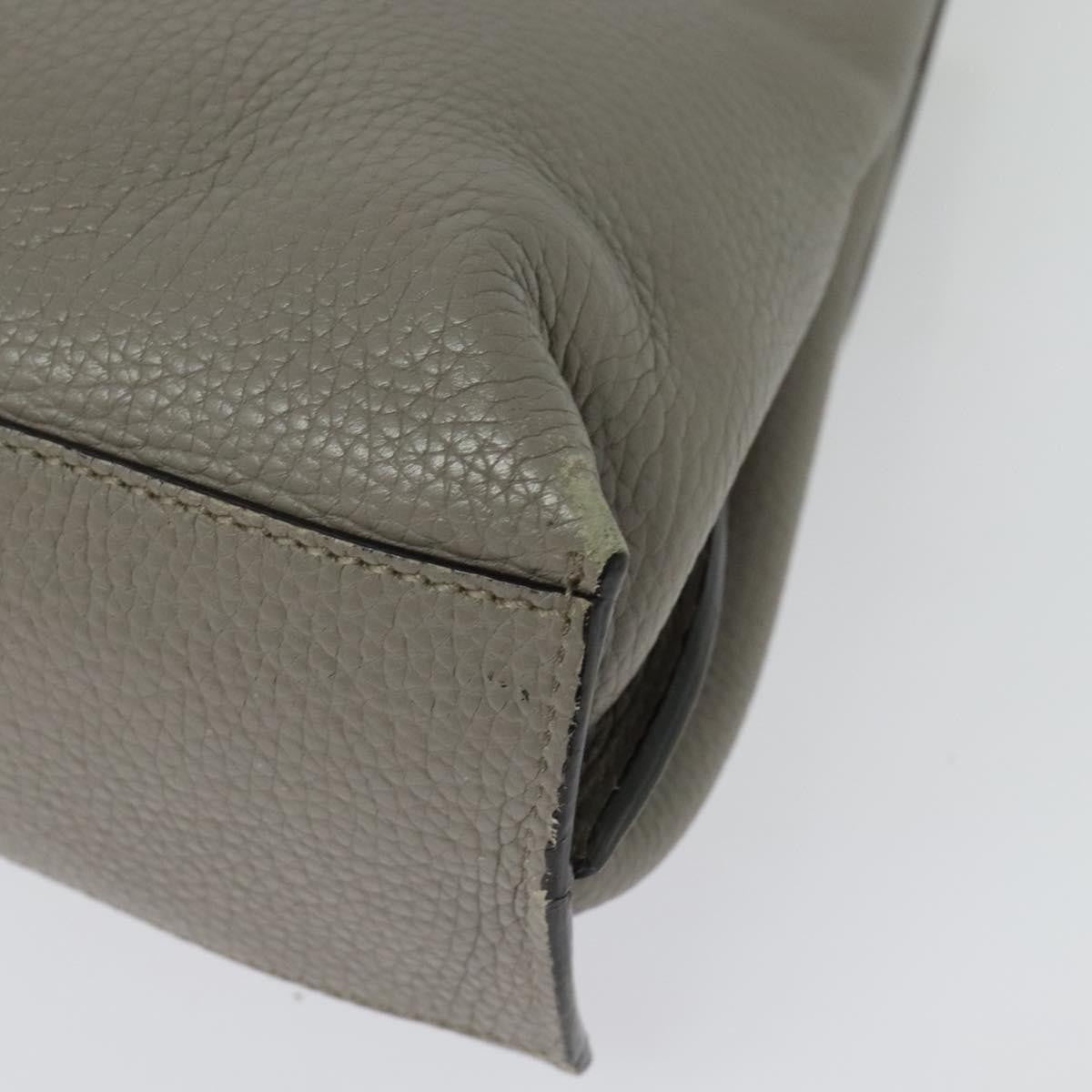 Gucci Bamboo Daily Top Handle Bag Leather Gray Leather Bag