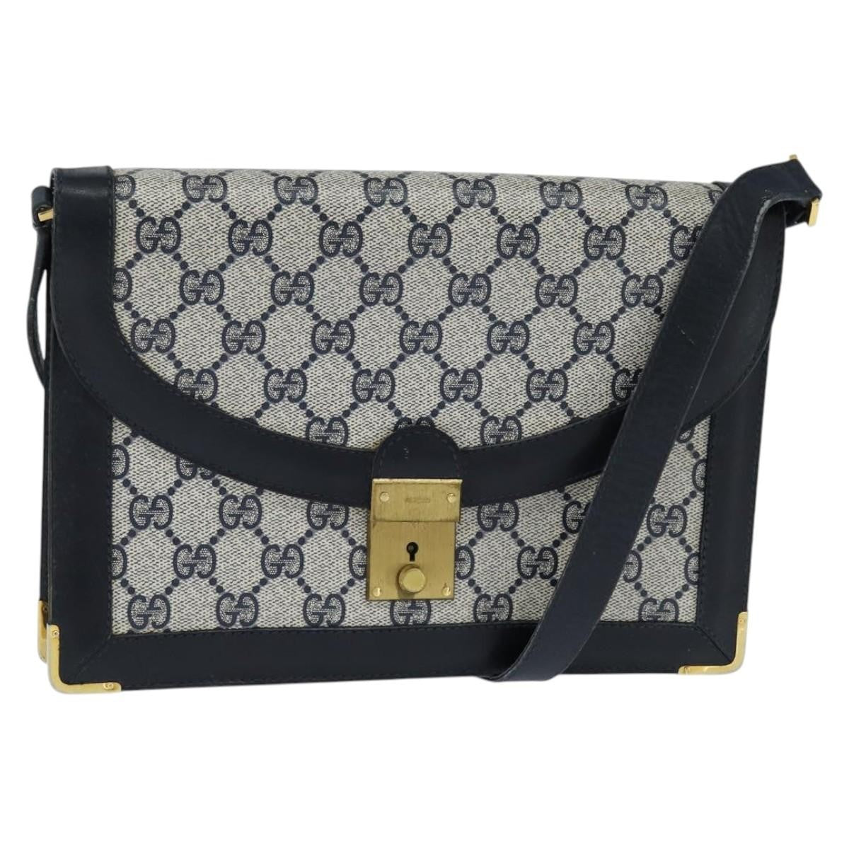 Gucci Gg Supreme Messenger Bag Gg Canvas Navy Pvc Shoulder Bag Bag