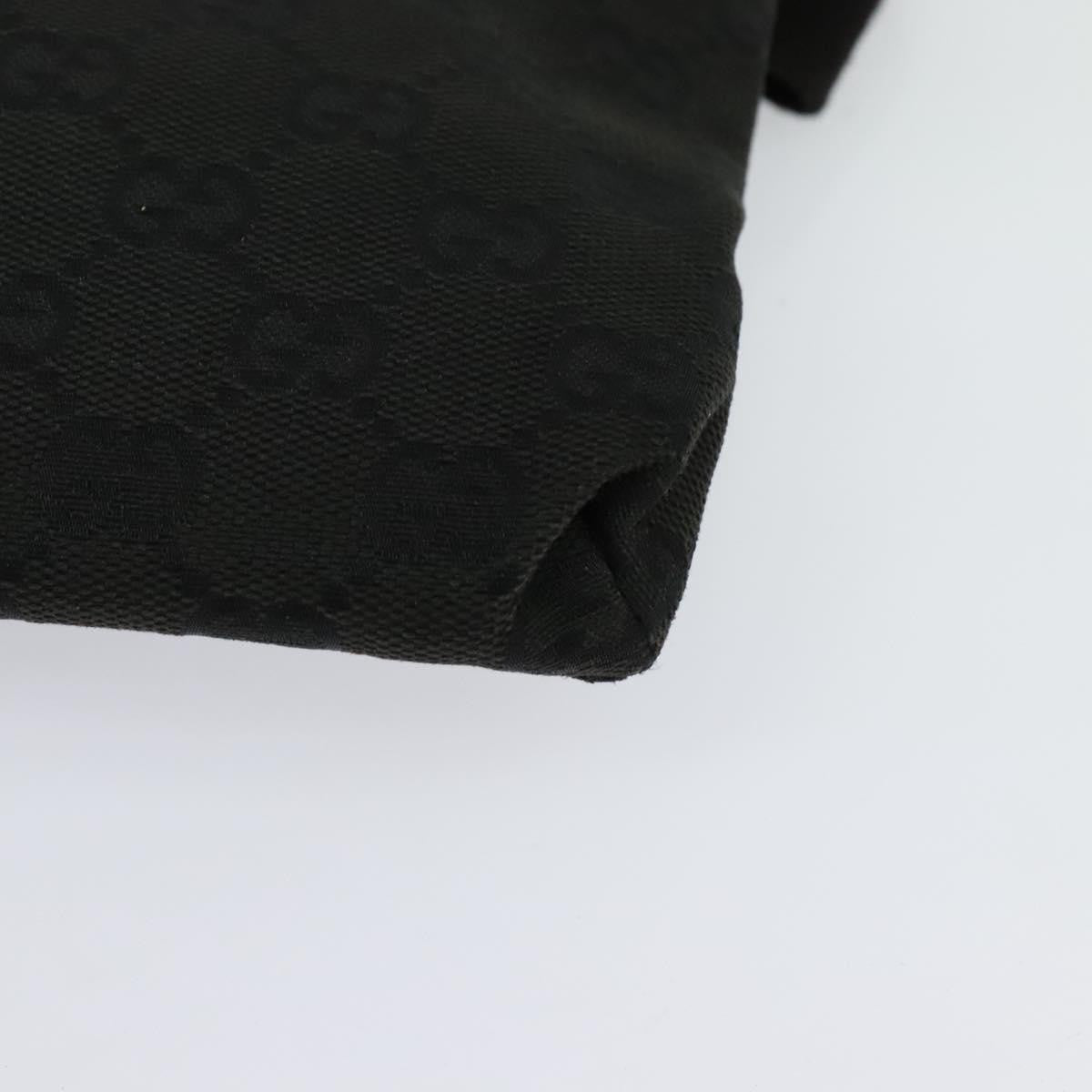 Gucci Double Belt Bag Gg Canvas With Leather Black Canvas Bag