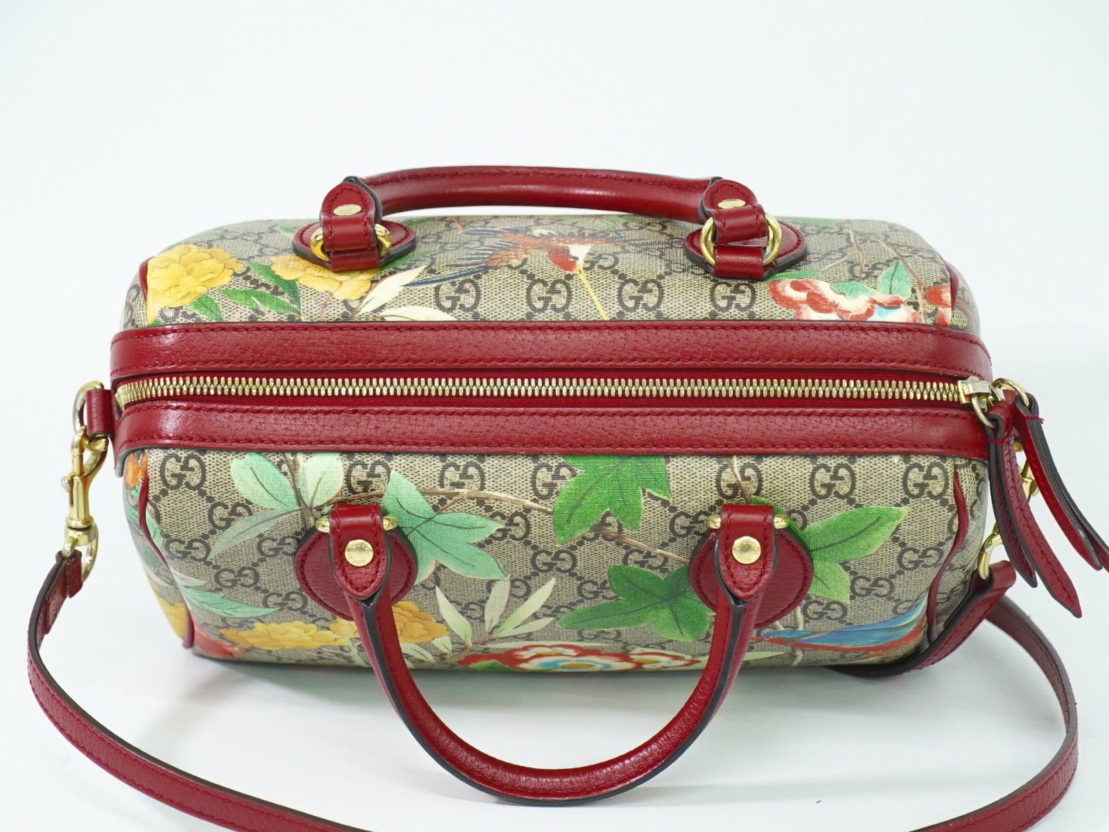 Gucci Convertible Boston Bag Tian Print Gg Coated Canvas Multicolour Canvas Handbag