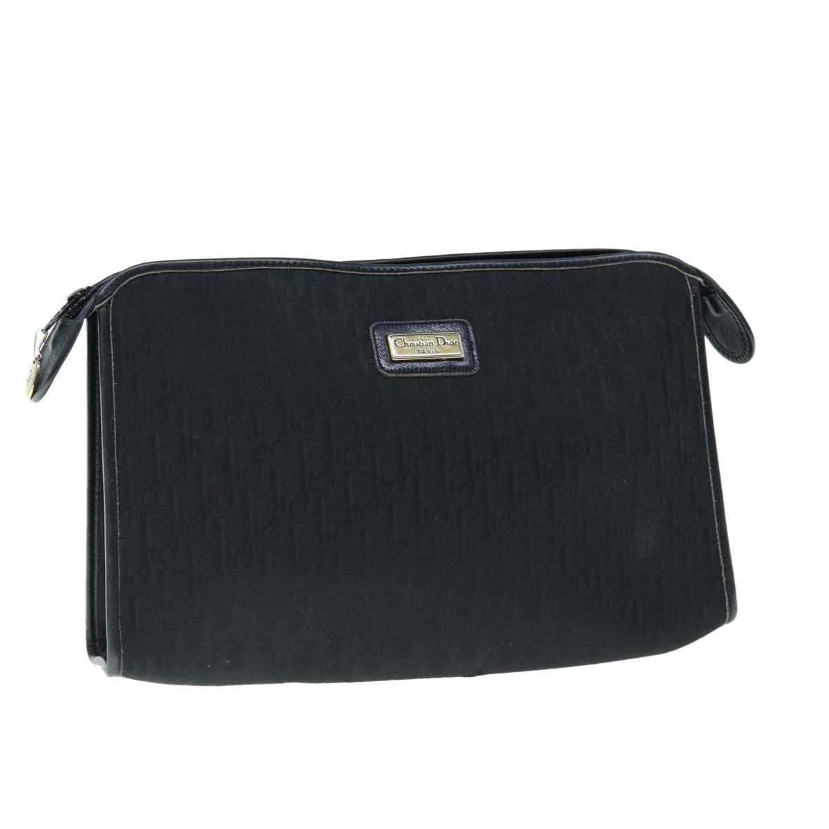Dior Clutch Bag Christian Trotter Pouch issimo Clutche & Canvas Black