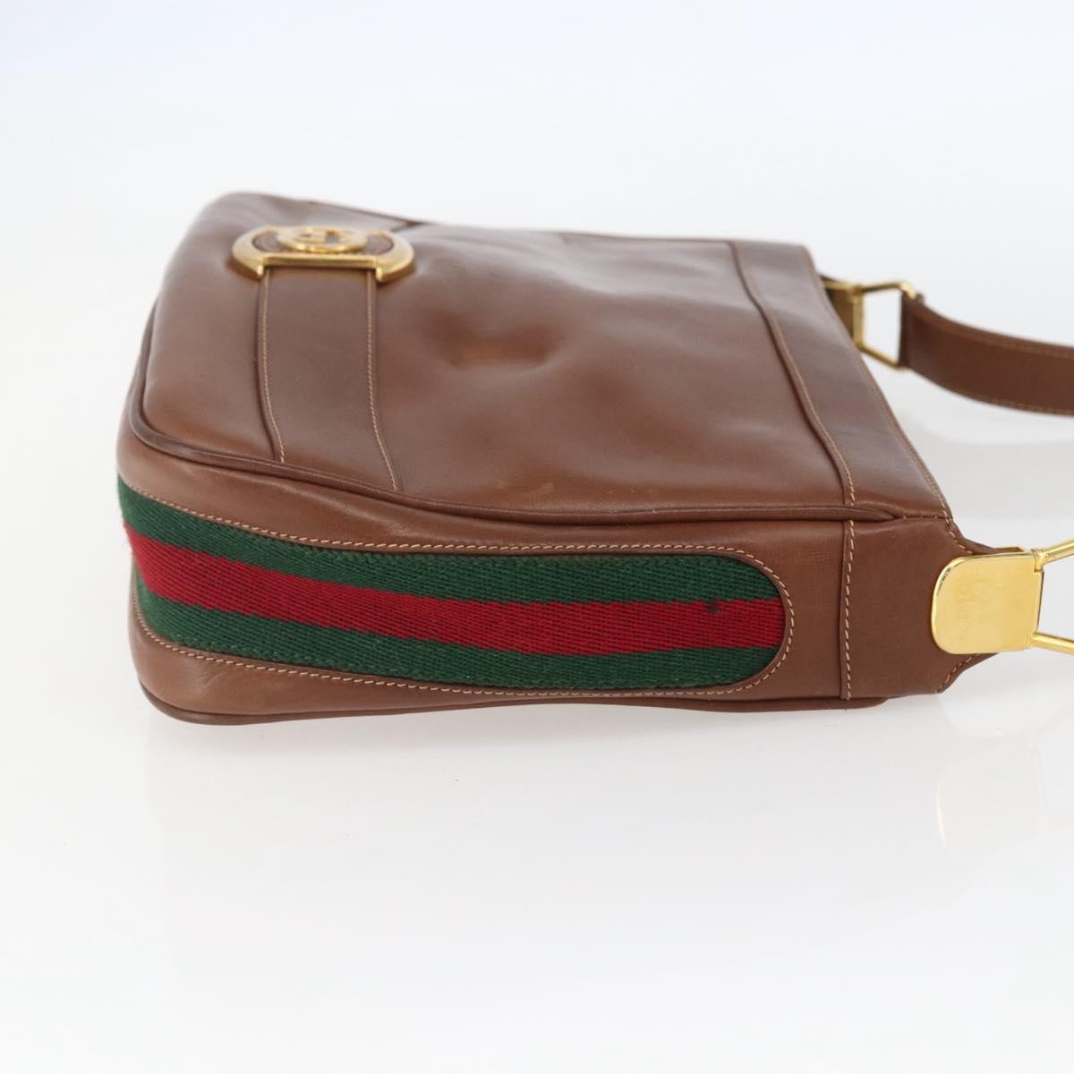 Gucci Sherry Line Shoulder Bag Leather Brown Leather Shoulder Bag Bag