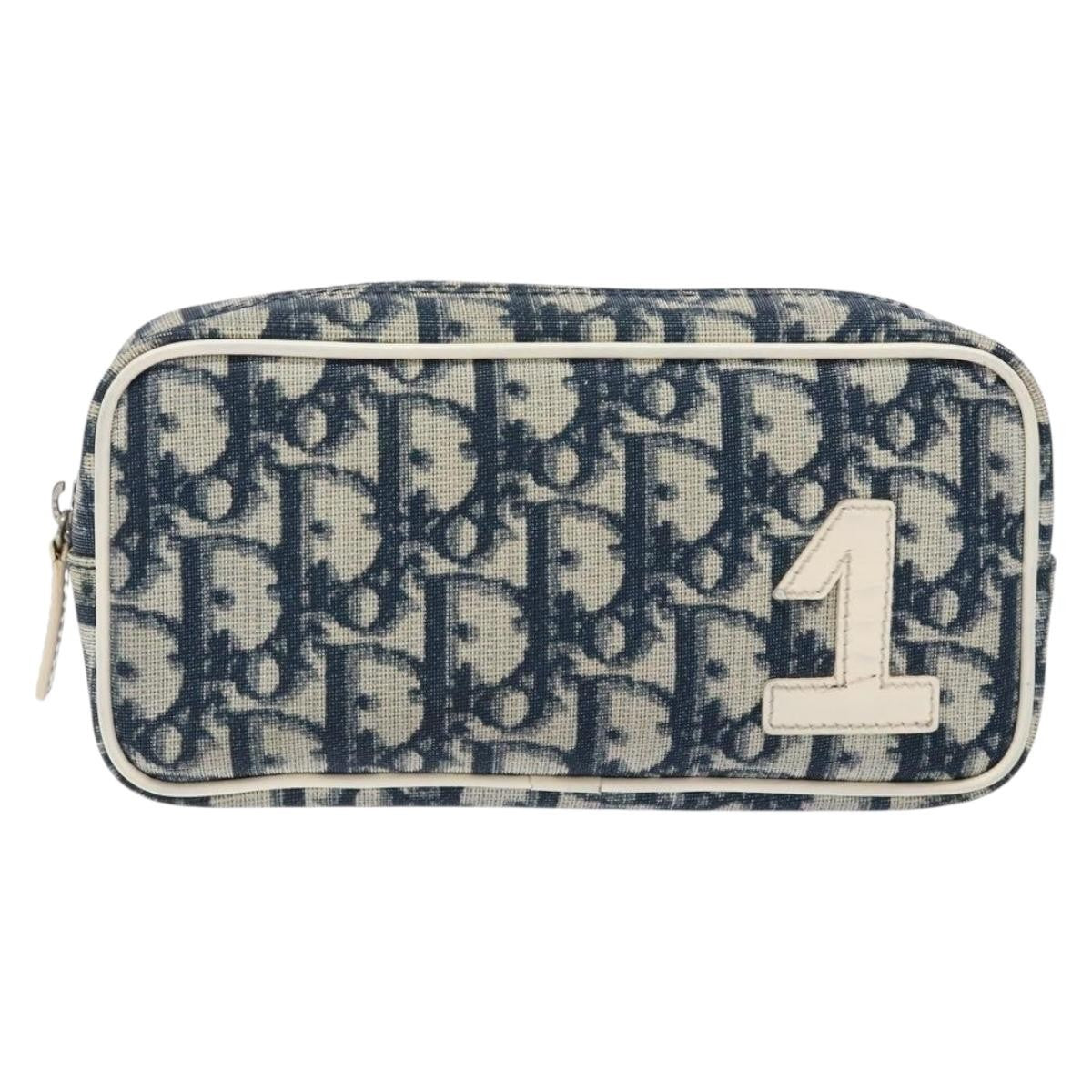 Dior Clutch Bag Christian Trotter Pouch issimo Clutche & Canvas Blue Navy Clutche Pouche Bag