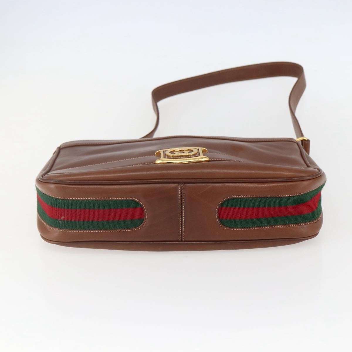 Gucci Sherry Line Shoulder Bag Leather Brown Leather Shoulder Bag Bag