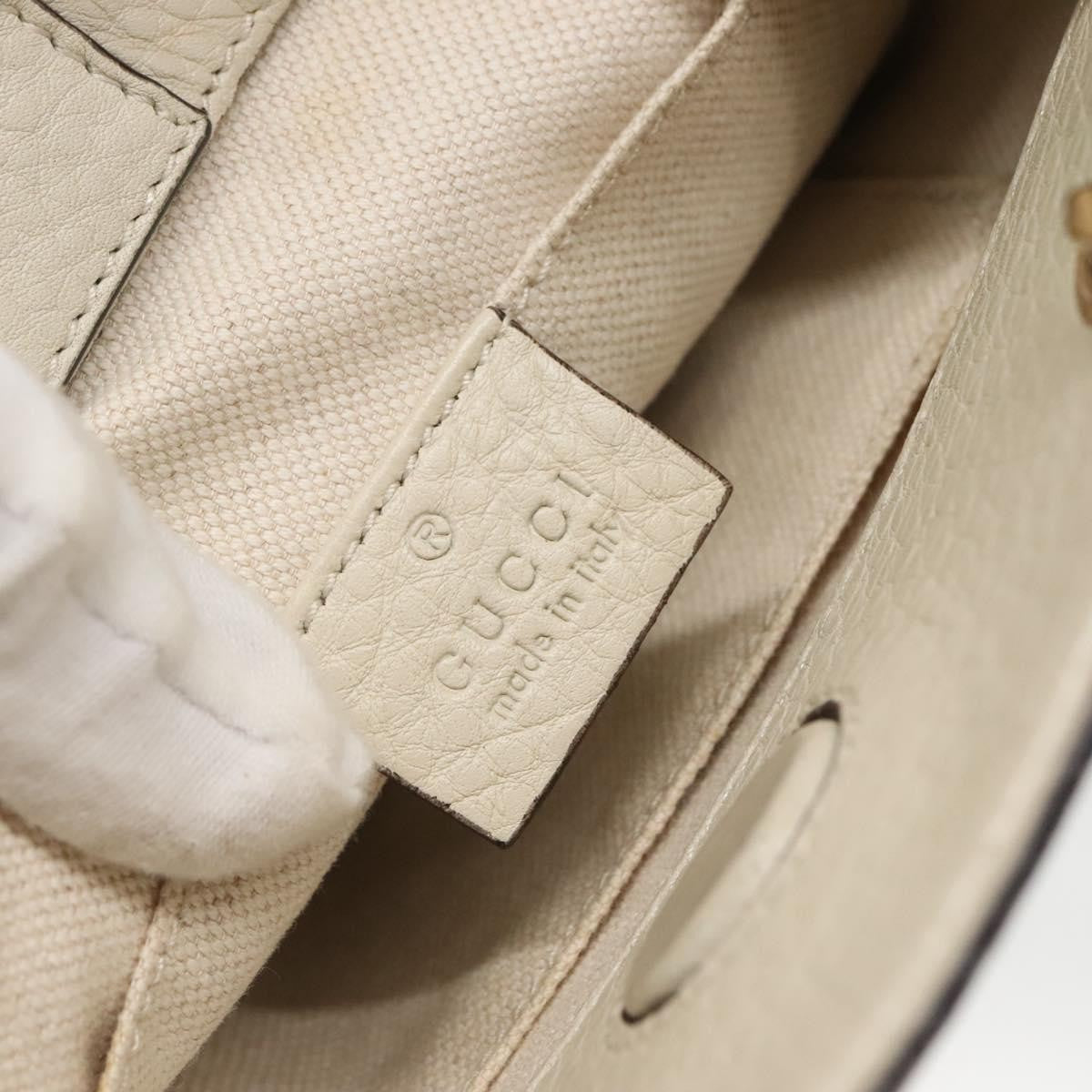 Gucci Bamboo Shopper Bag Leather White Leather Bag