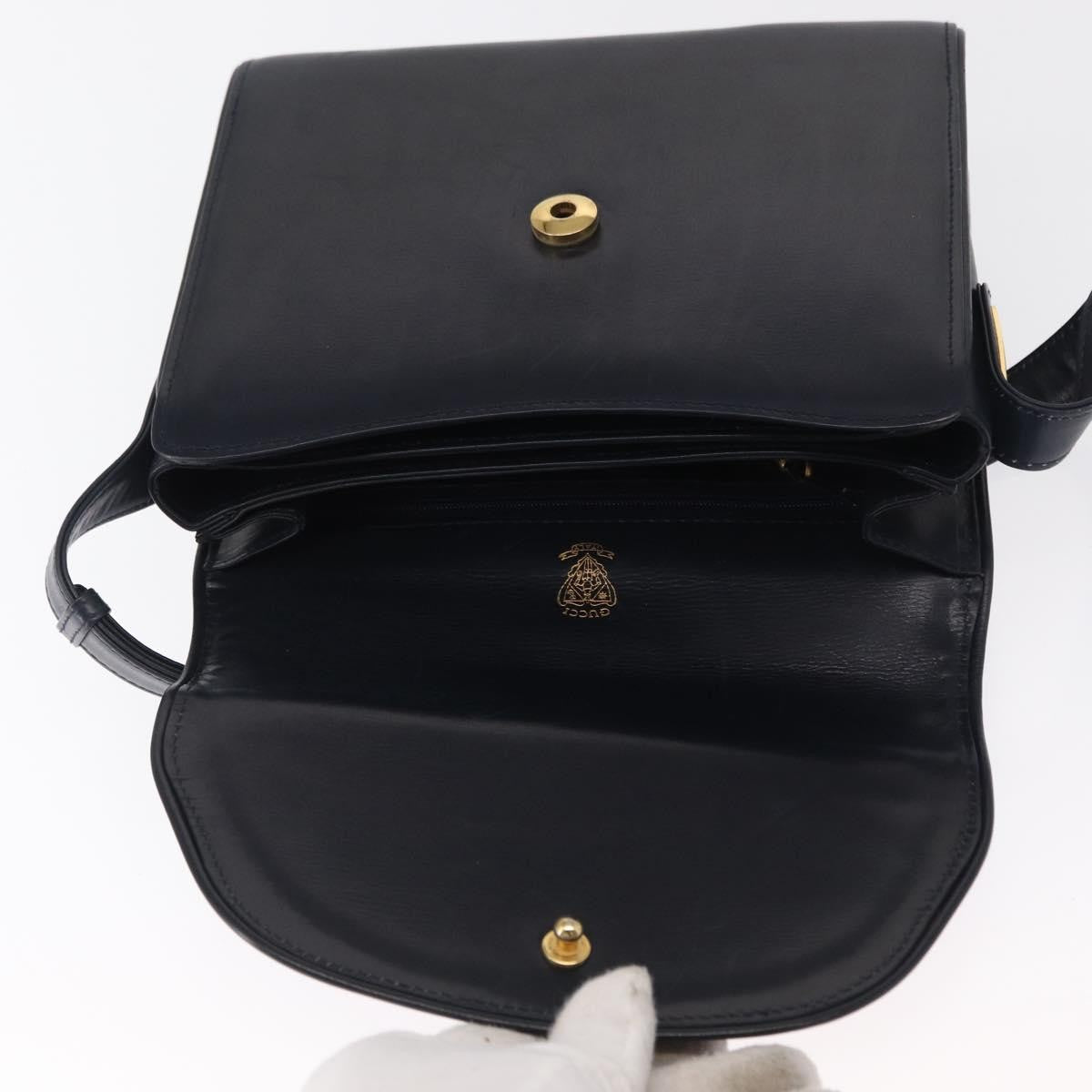 Gucci Shoulder Bag Leather Navy Leather Shoulder Bag Bag