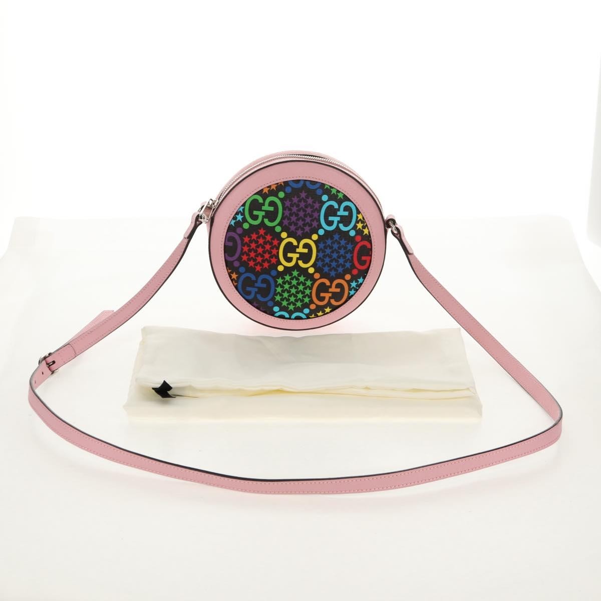 Gucci Round Shoulder Bag Psychedelic Print Gg Coated Canvas Multicolour Canvas Shoulder Bag Bag