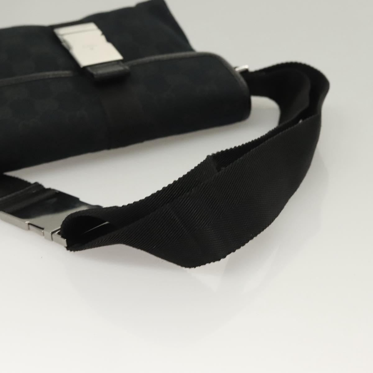Gucci Buckle Belt Bag Gg Canvas Black Canvas Bag