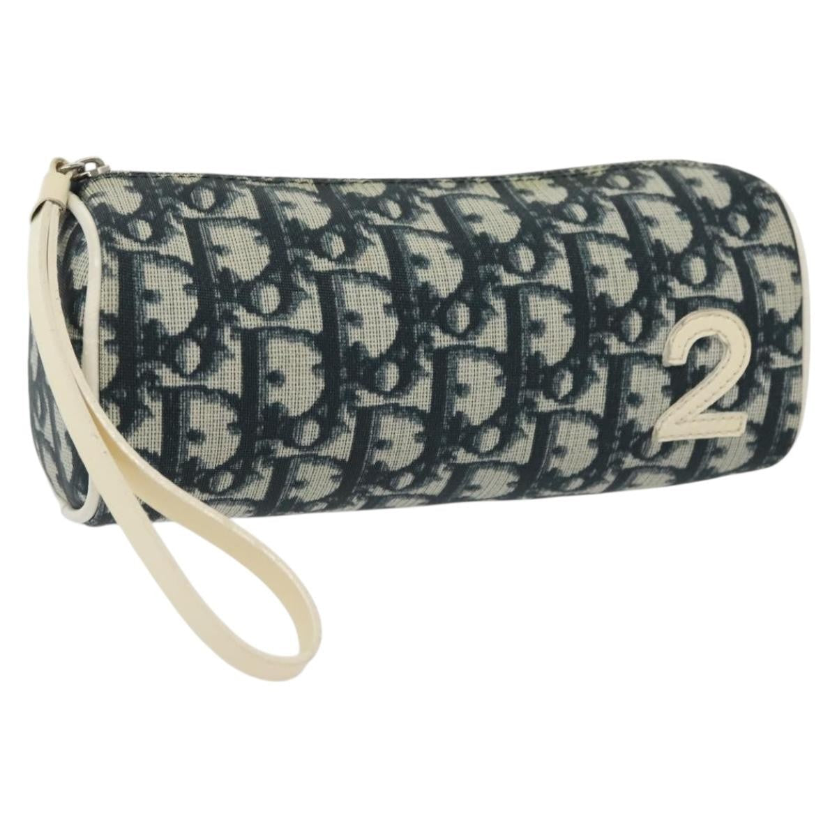 Dior Handbag Christian Trotter Pouch Bag Canvas Blue Navy