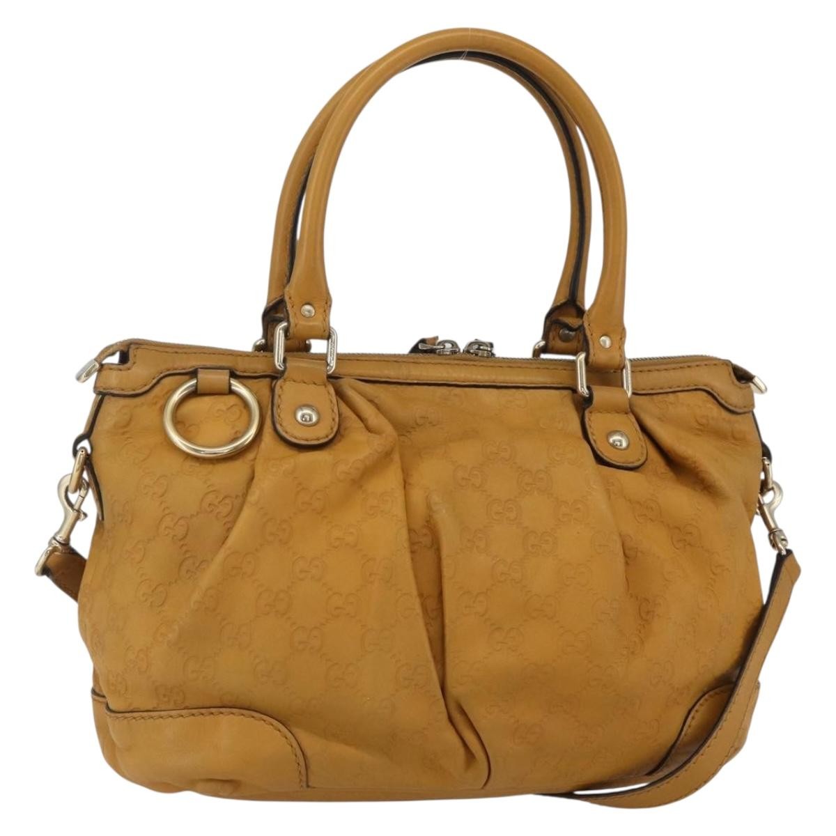 Gucci Sukey Top Handle Satchel Guccissima Leather Brown Leather Handbag