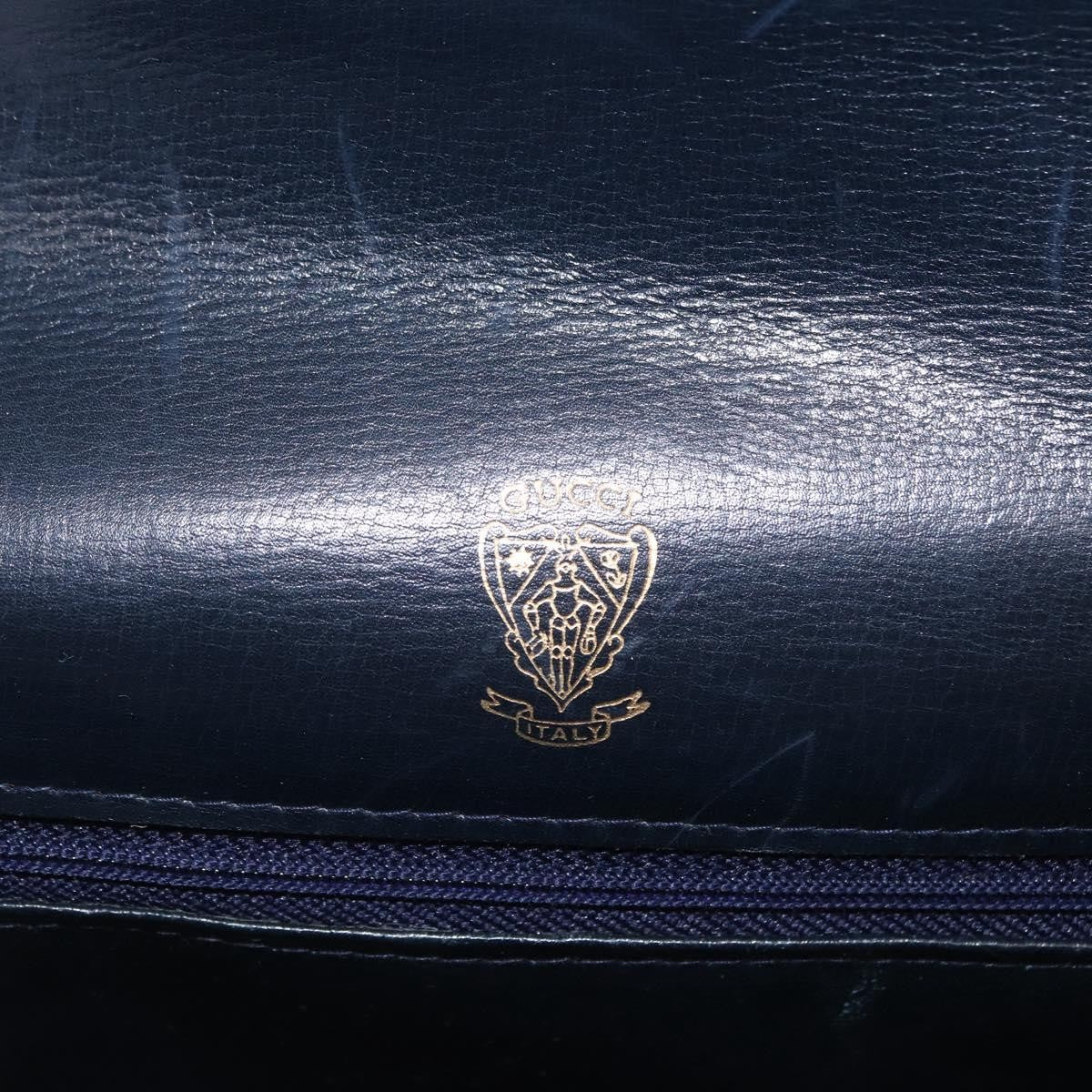 Gucci Shoulder Bag Leather Navy Leather Shoulder Bag Bag