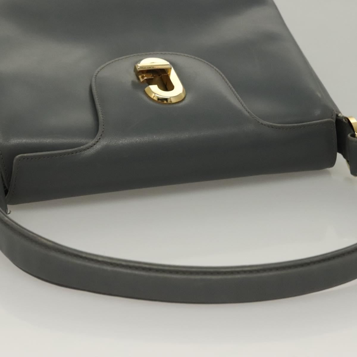 Gucci 1973 Top Handle Bag Leather Gray Leather Handbag